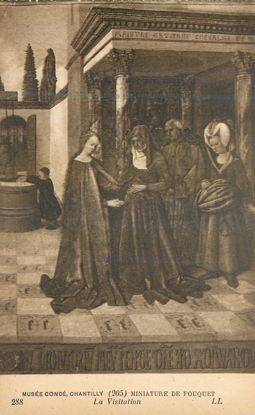 CPA Musee Conde Chantilly Miniature de fouquet La Visitation
