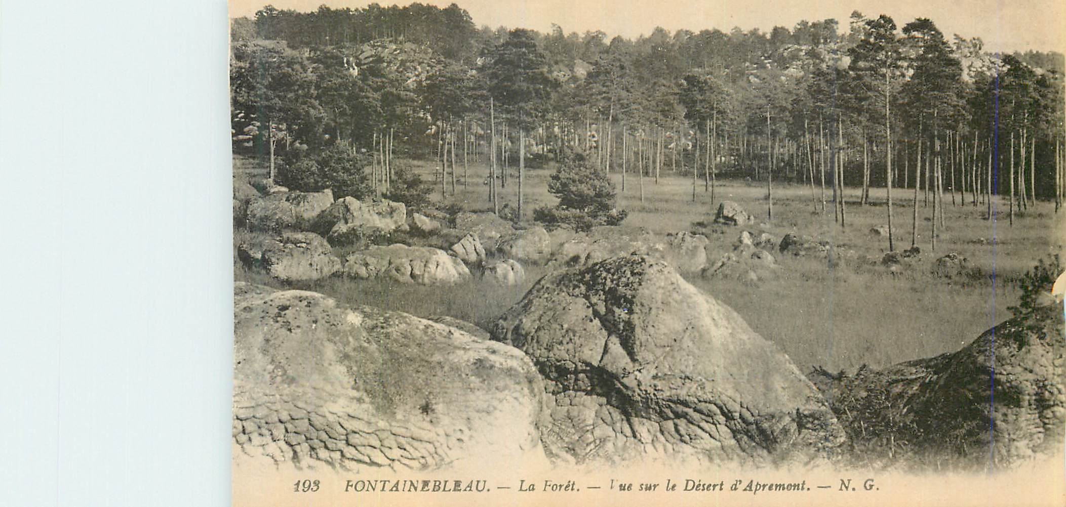 Fontainebleau — La Forêt — Vue sur le Désert d'Aprémont — N.G.