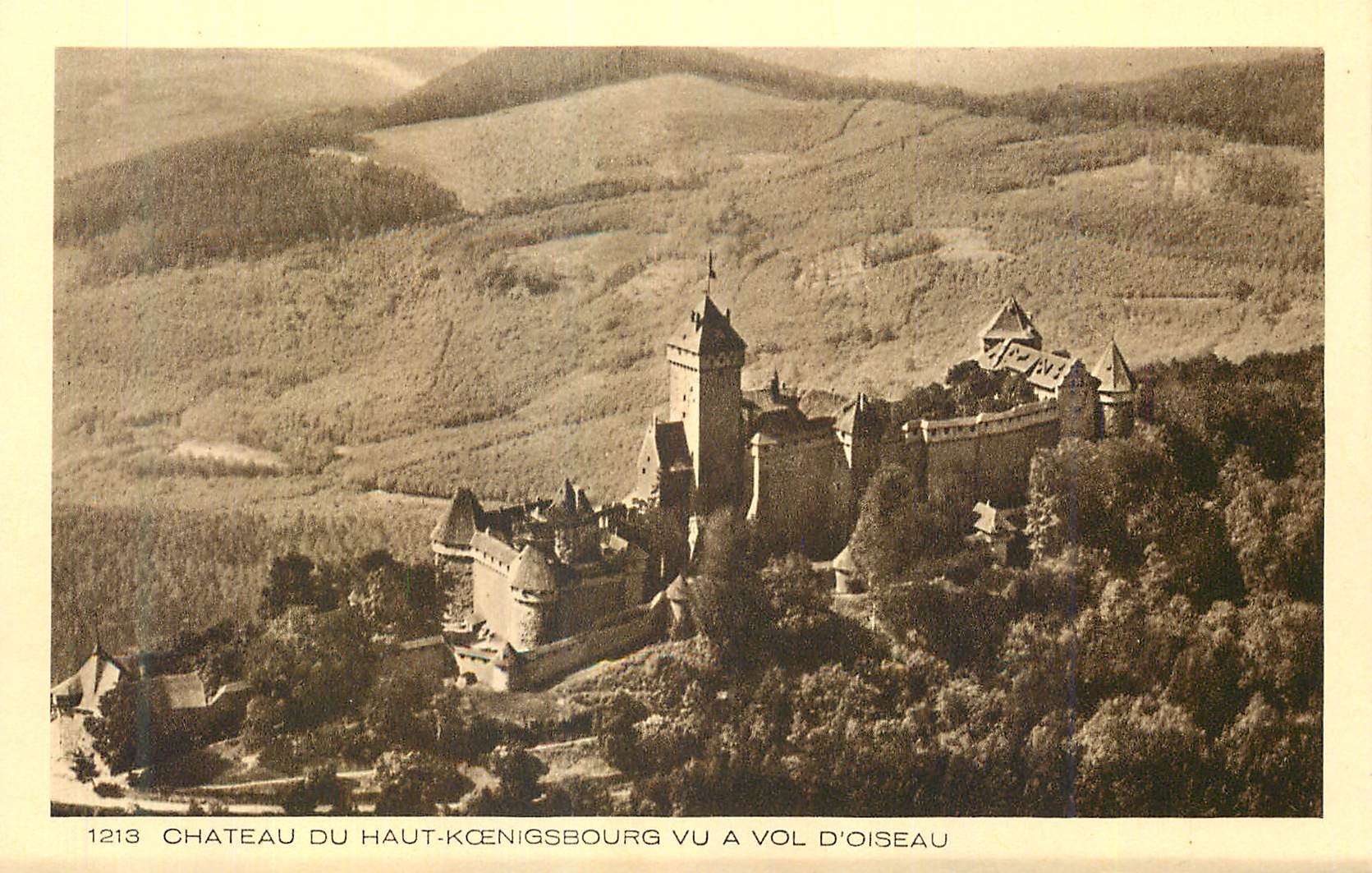 CPA Chateau du Haut Koenigsbourg vu a vol d'Oiseau