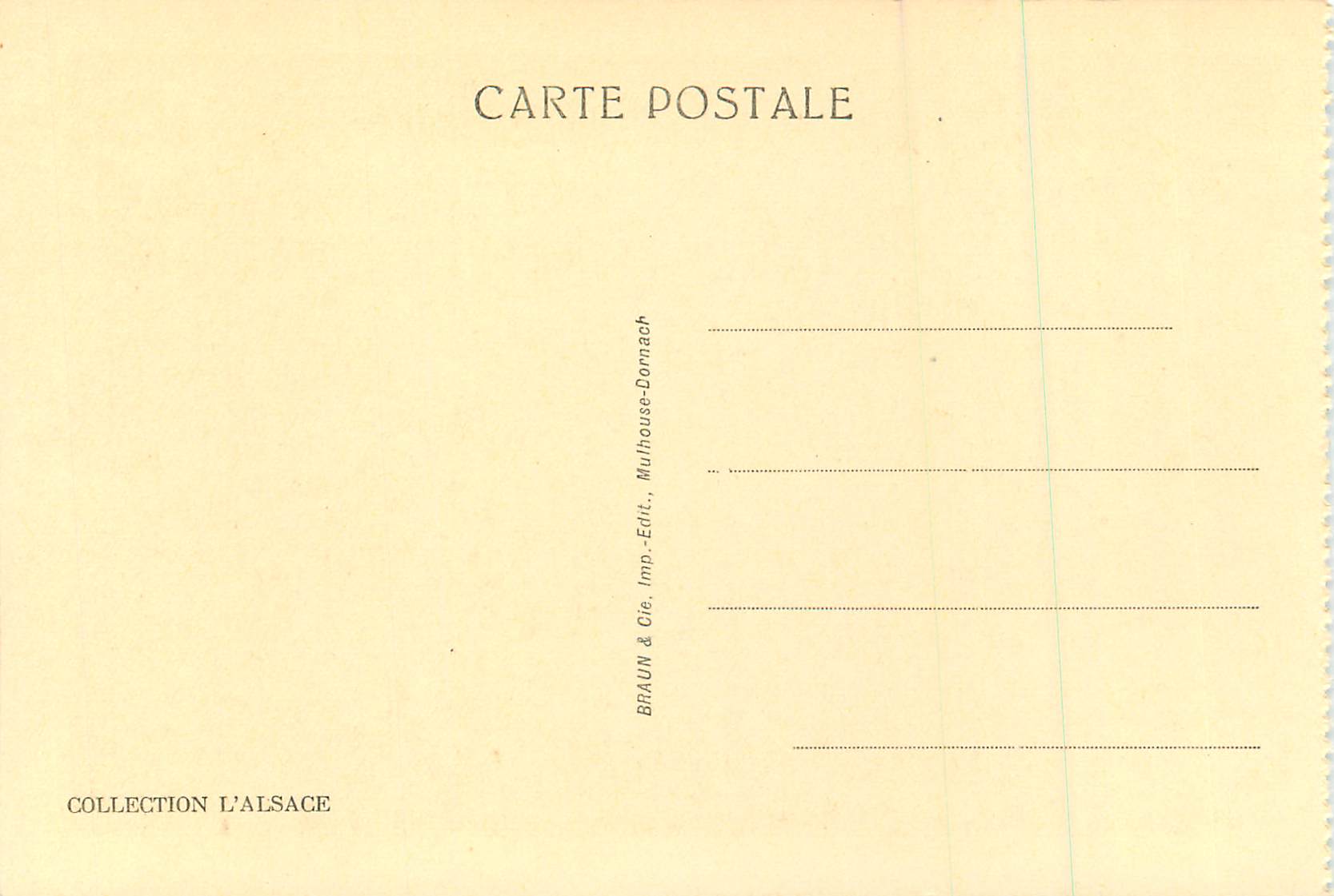 Le Portail Ouest de la Cathédrale — Thann — série 5517 — éditeur BRAUN & Cie, Mulhouse-Dornach — Rückseite