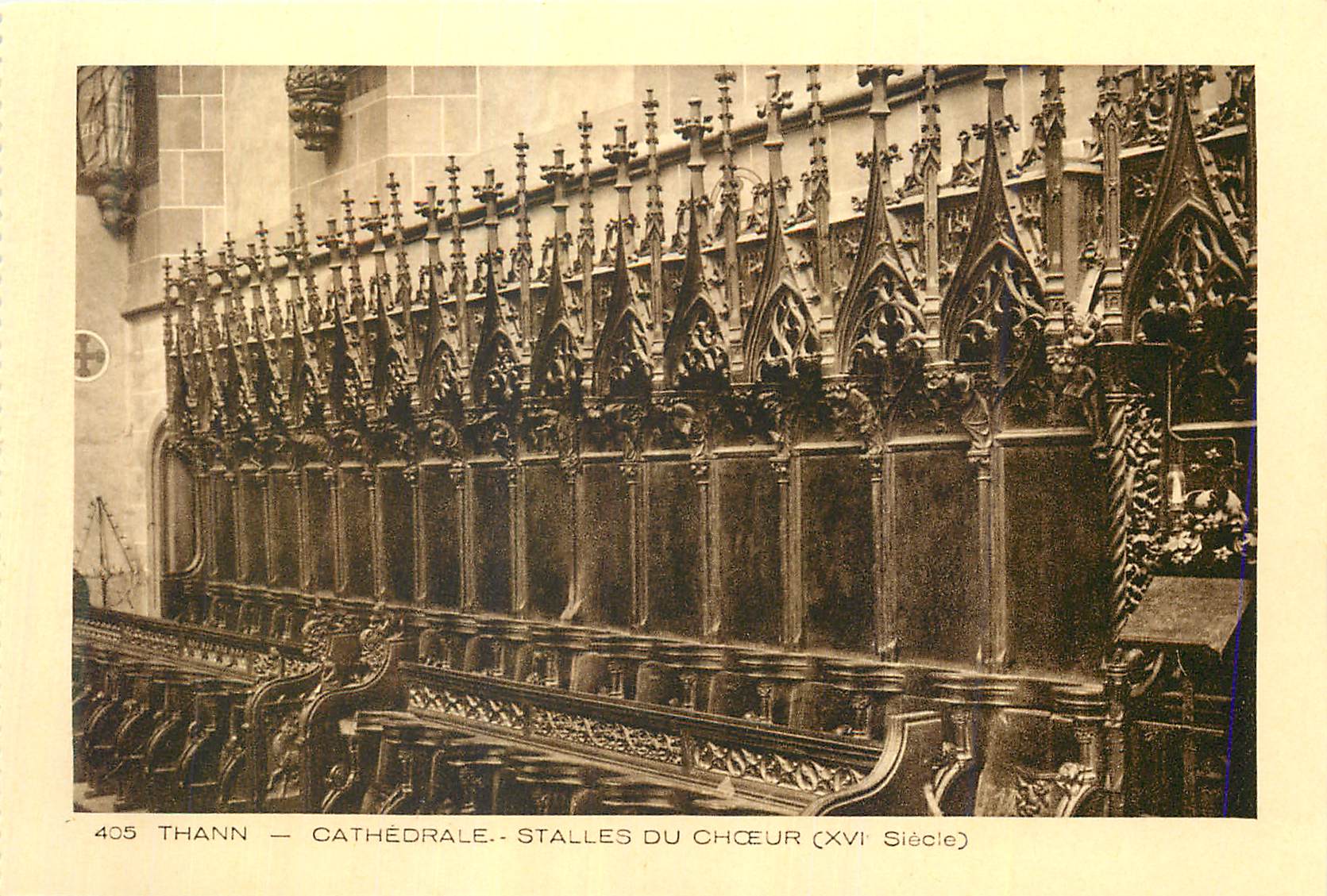 CPA Thann La Cathedrale Stalles du Choeur (XVI Siecle)