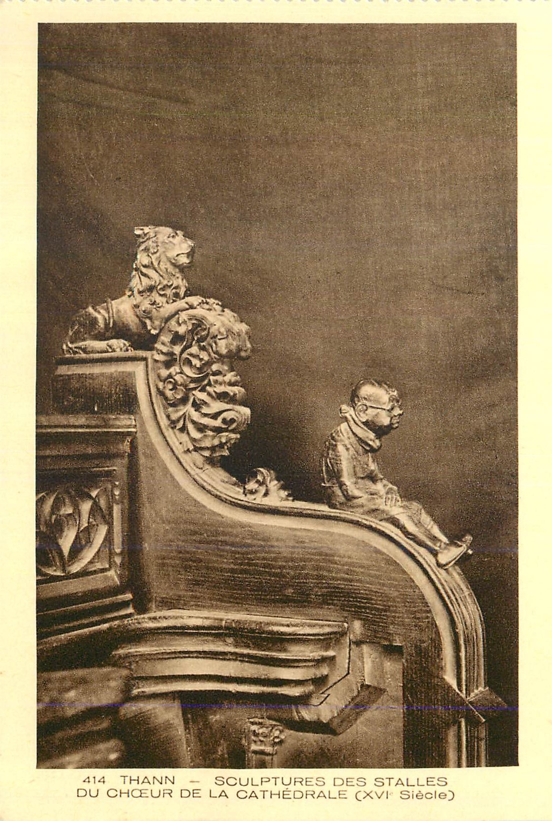 Thann — Skulpturen der Chorbanken der Kathedrale (16. Jahrhundert) — Sammlung L'Alsace, veröffentlicht von Braun & Cie, Mulhouse-Dornach