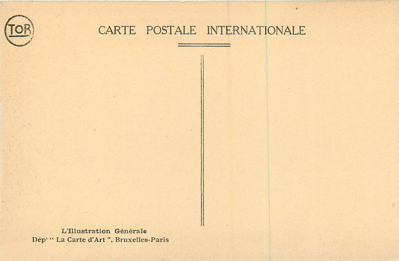 CPA Bruges Porte des Marechaux — Rückseite