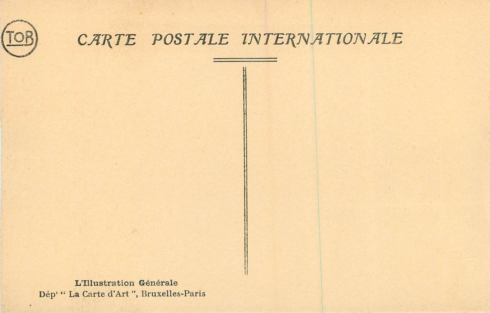 CPA Bruges Le Couvernement Provincial et la Poste — Rückseite