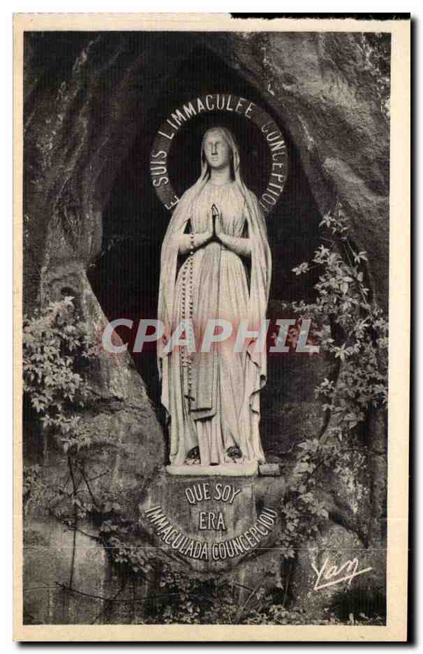 Lourdes - La Vierge de La Grotte miraculeuse - CPA 