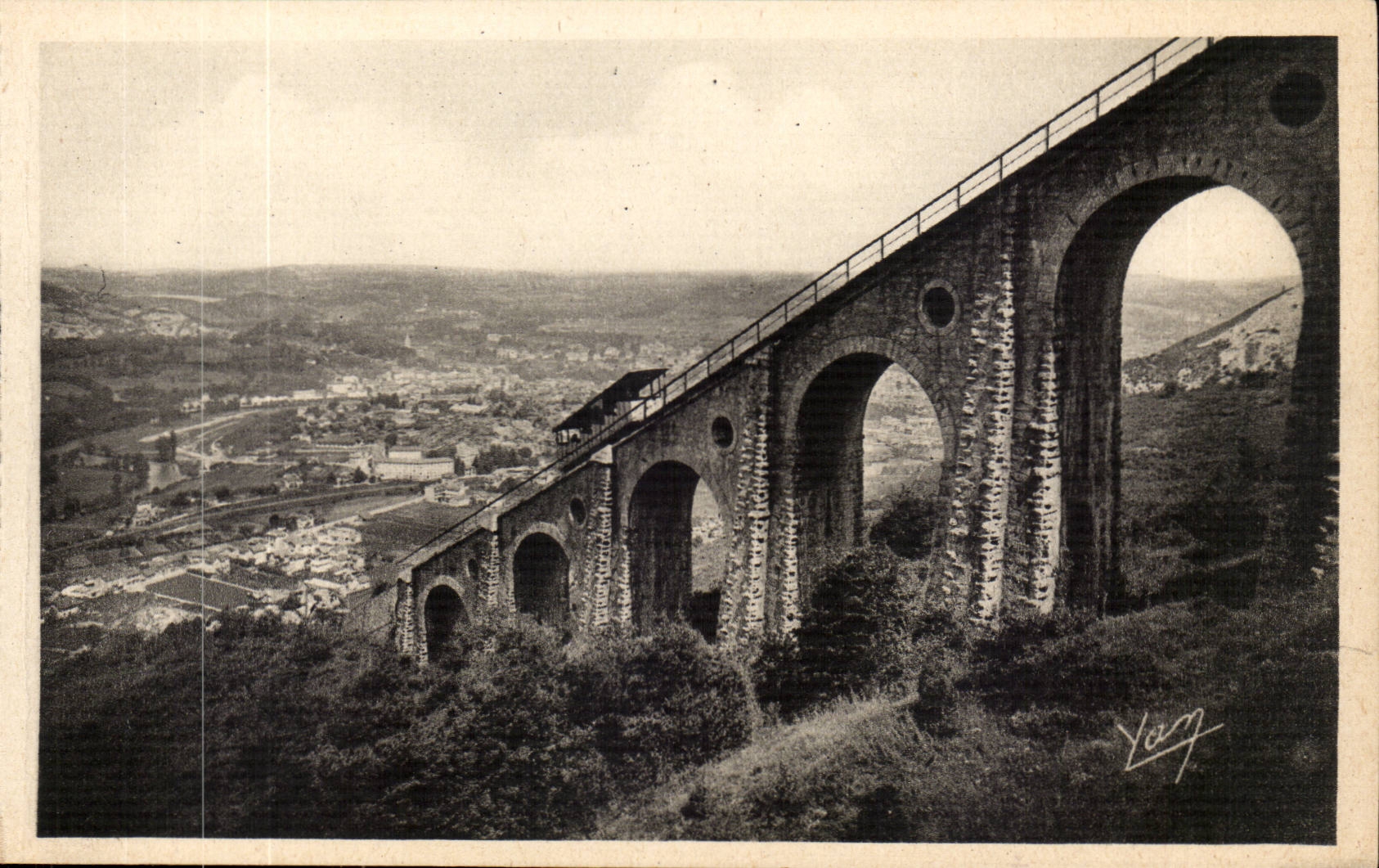Lourdes - Funiculaire du Pic du Jer Le Viaduc - CPA 