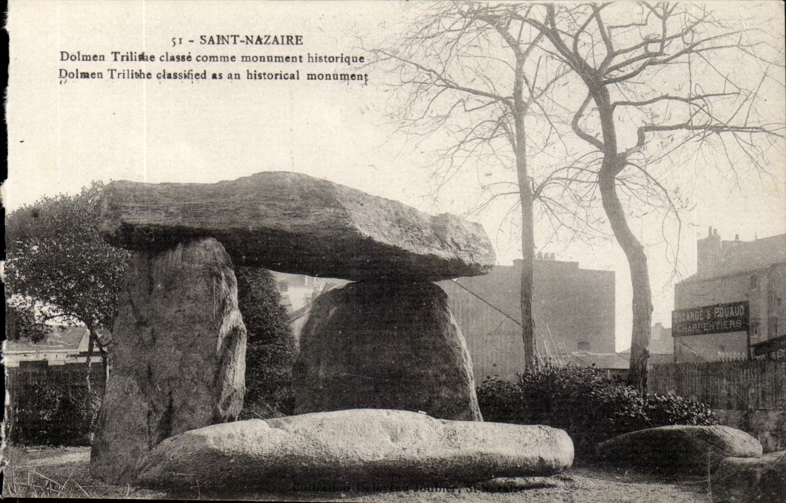 Saint Nazaire - Dolmen Trilishe comme monument historique - CPA 