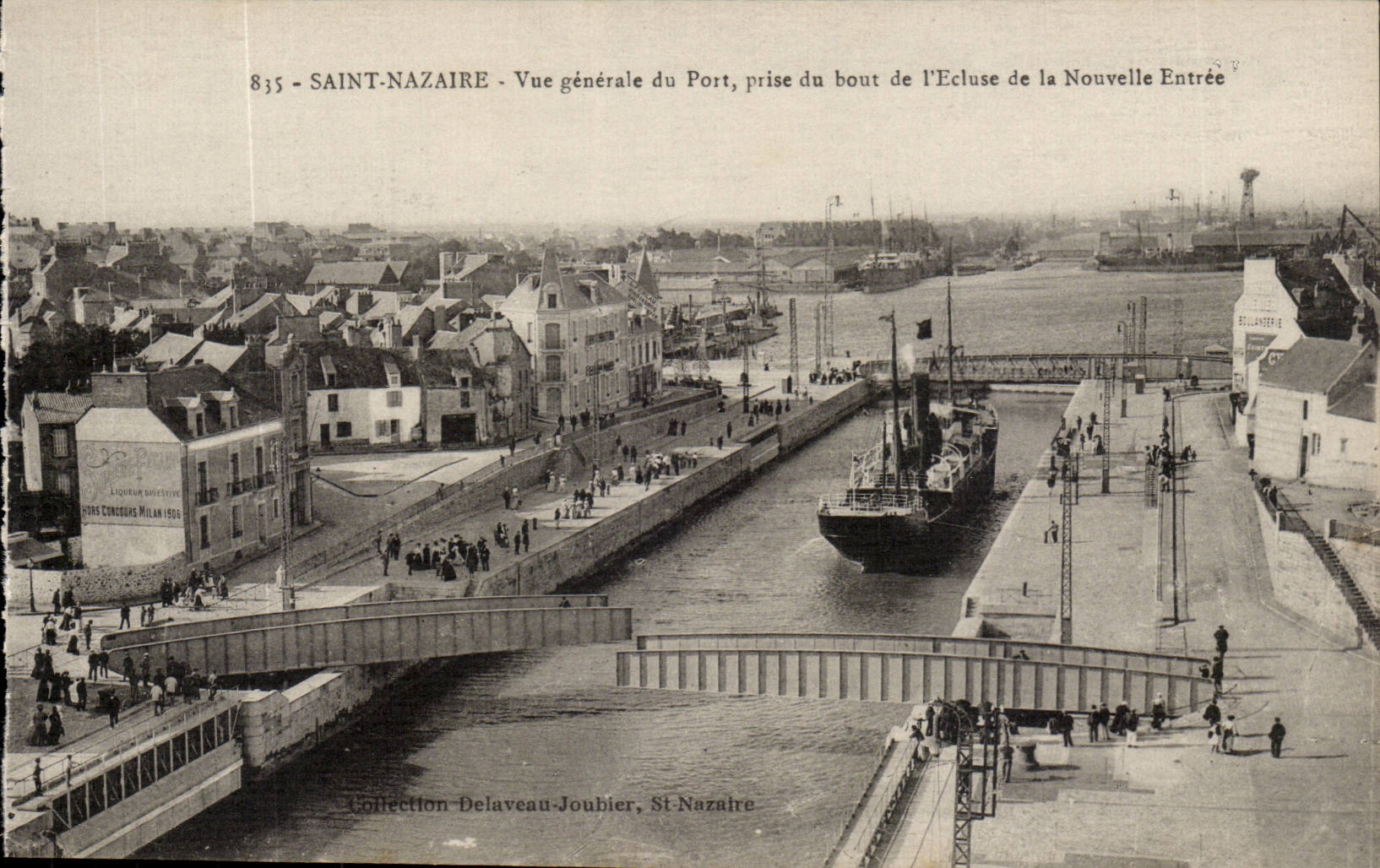 Saint Nazaire - Vue Generale de la Port prise du bout de l'Ecluse de la Nouvelle Entree - CPA 