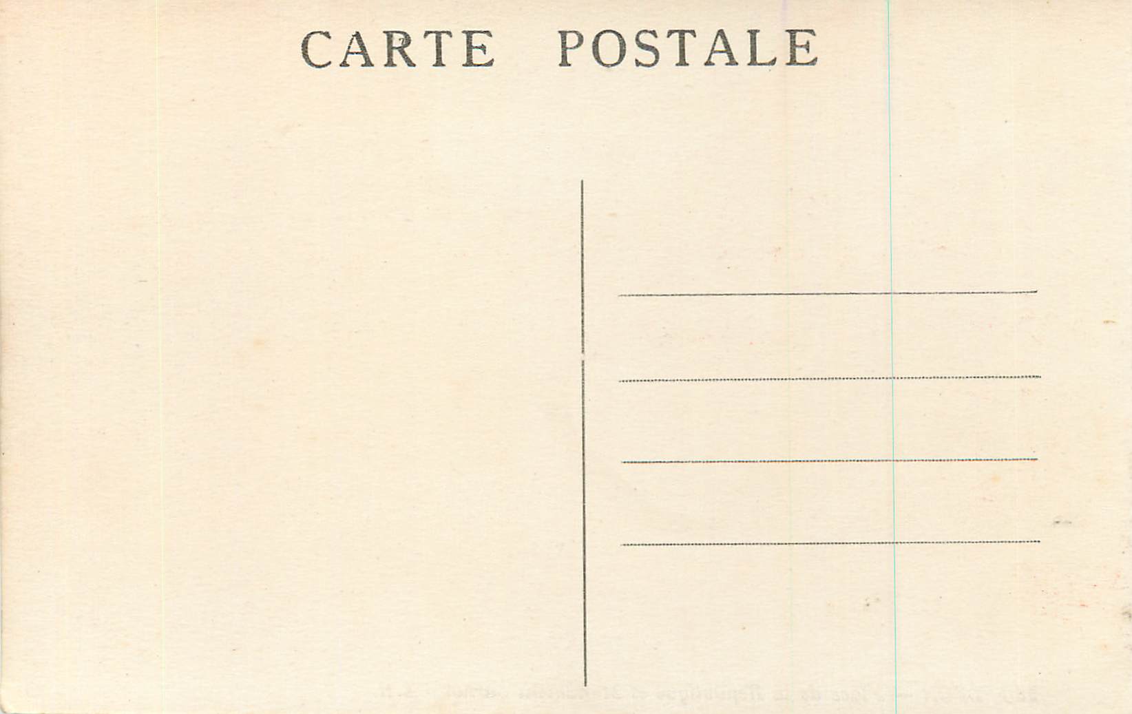 CPA Lyon Place Bellecour et Coteau de Fourviere  — Verso