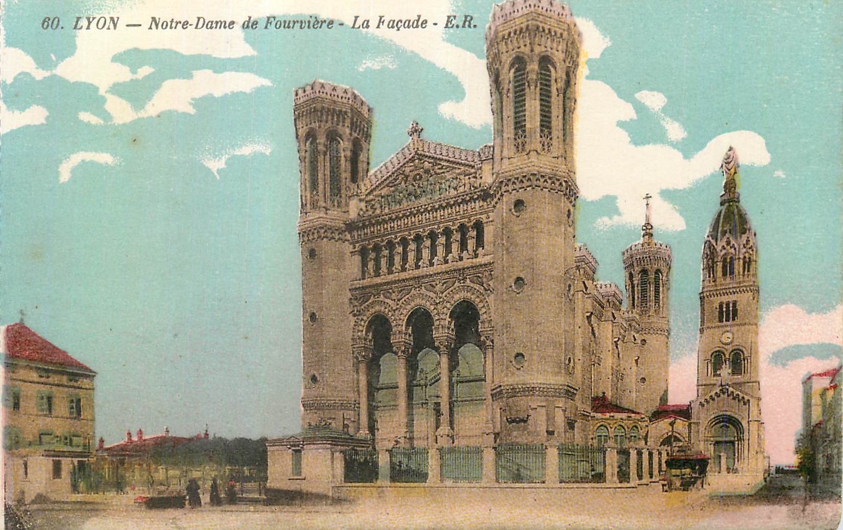 CPA Lyon Notre Dame de Fourviere La Facade 