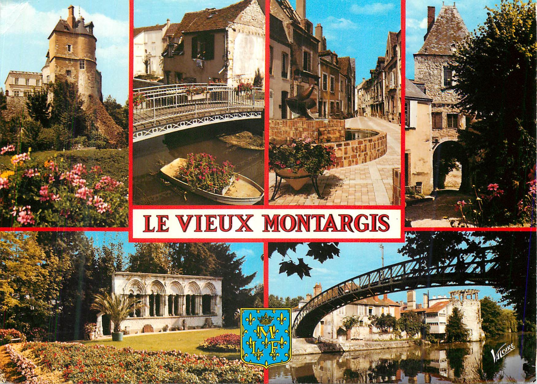 CPM Montargis Loiret Le Chateau Le quartier de la Pecherie La Place Jules Ferry 