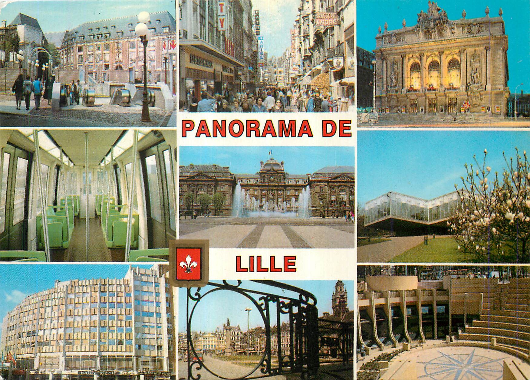 CPM Lille Nord France Station Rihour Rue Pietonne L Opera Le Metro 