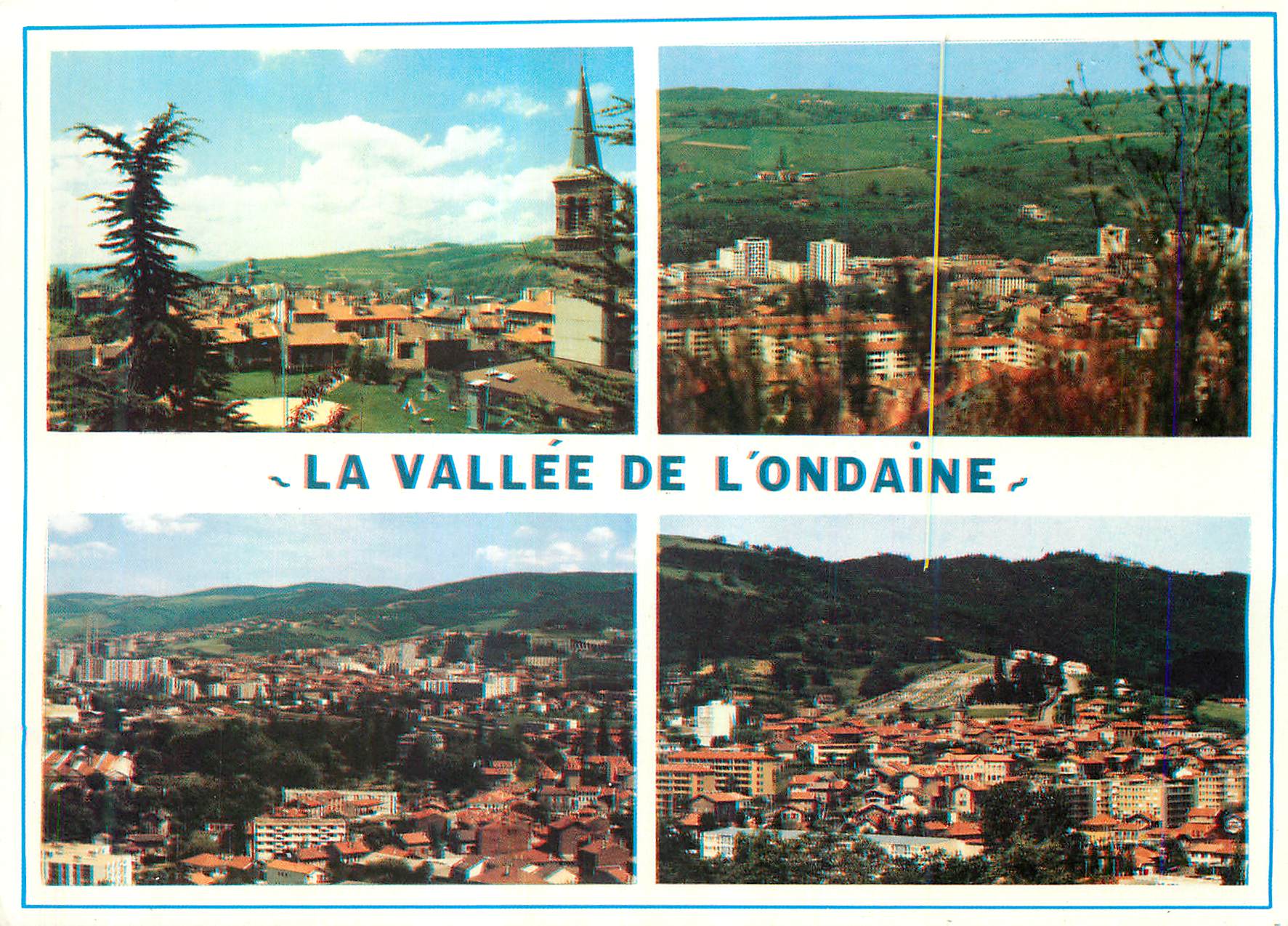 La Vallée de l'Ondaine — vues générales de La Ricamarie, Le Chambon-Feugerolles et Unieux — Éditions de la Morlandière