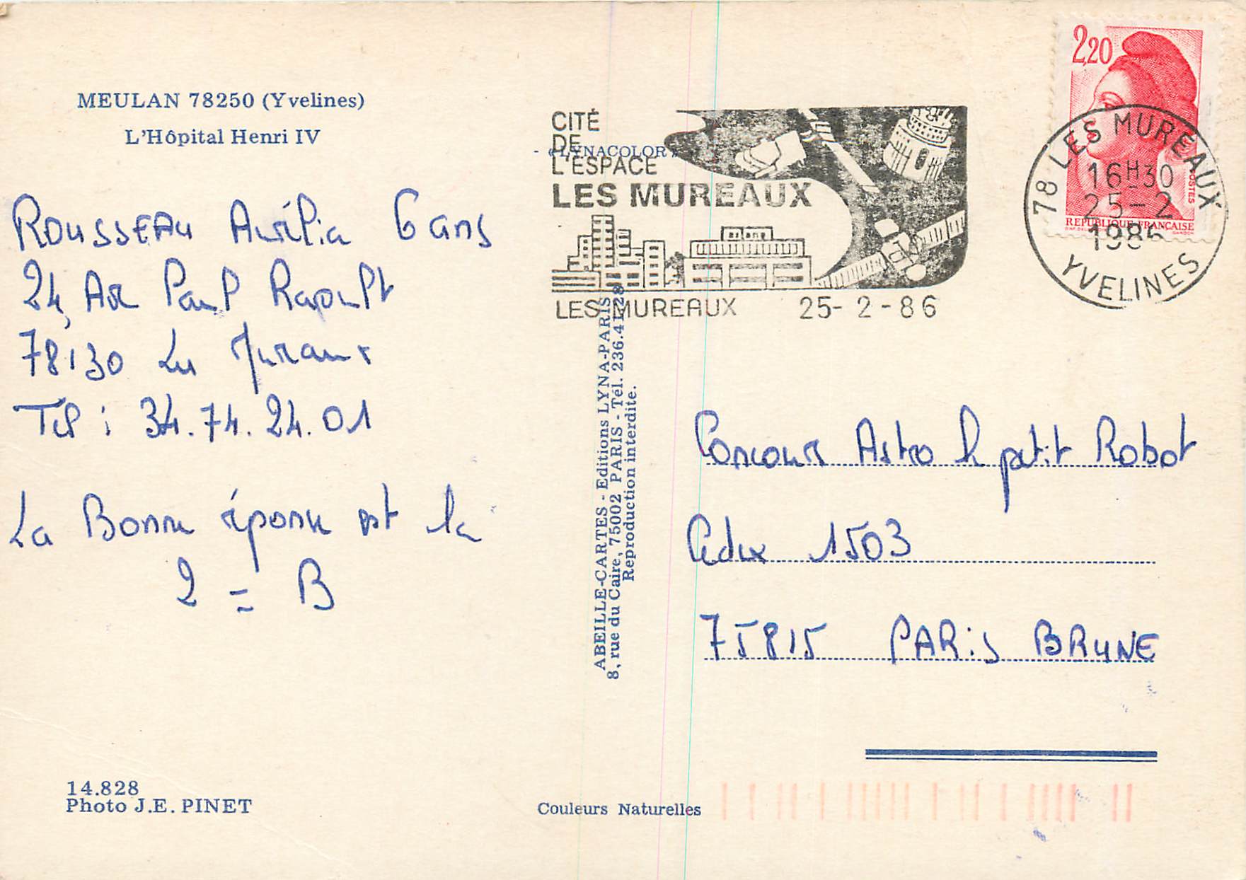 CPM Meulan Yvelines L Hopital Henri IV  — Back