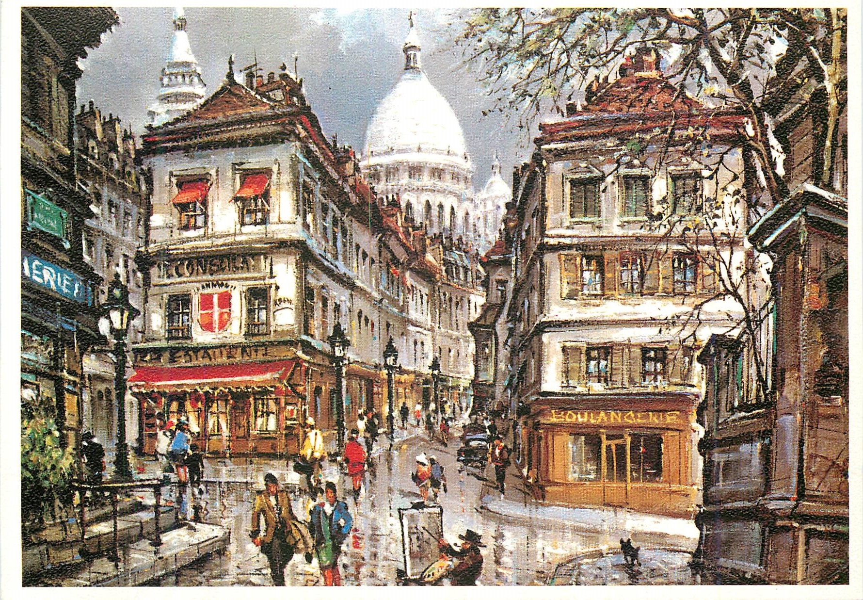 CPM J Chardon Paris Montmartre Le Consulat 