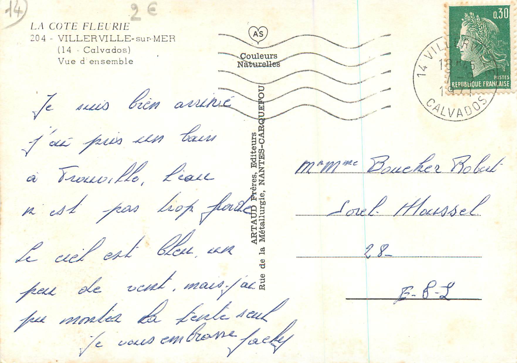 CPM Villerville sur Mer Calvados Vue d ensemble  — Rückseite