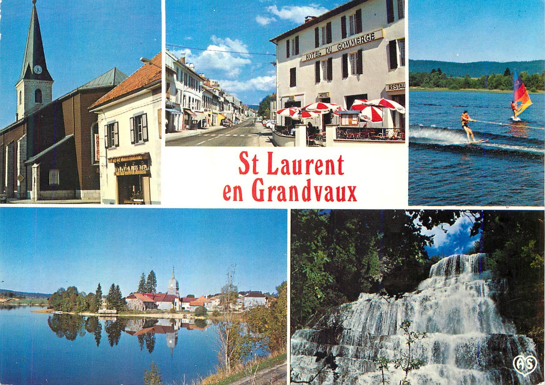 CPM St Laurent en Grandvaux Jura L Eglise Le village de St Laurent Ski nautique