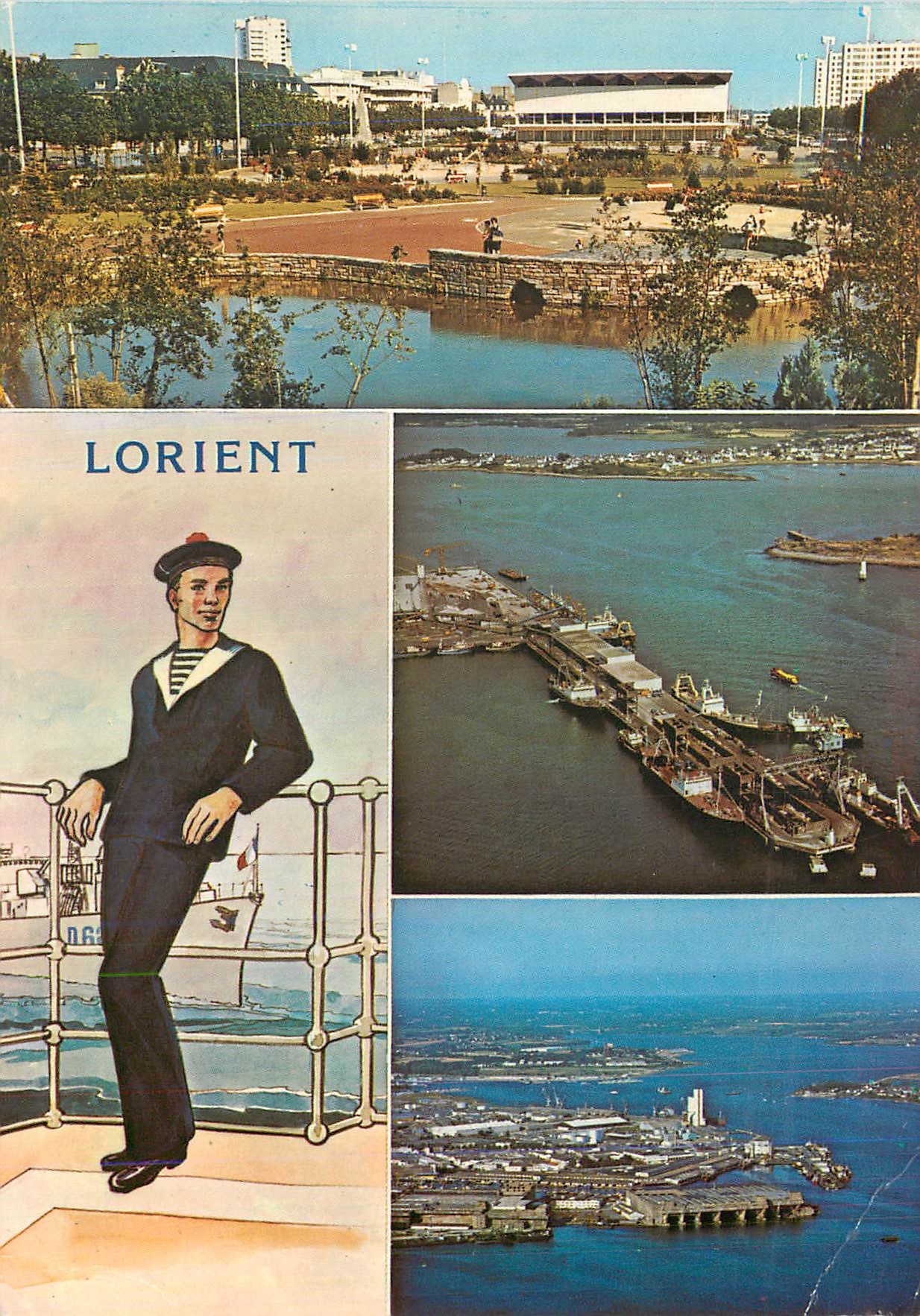 CPM Lorient Morbihan Le Palais des Congres et ses jardins 