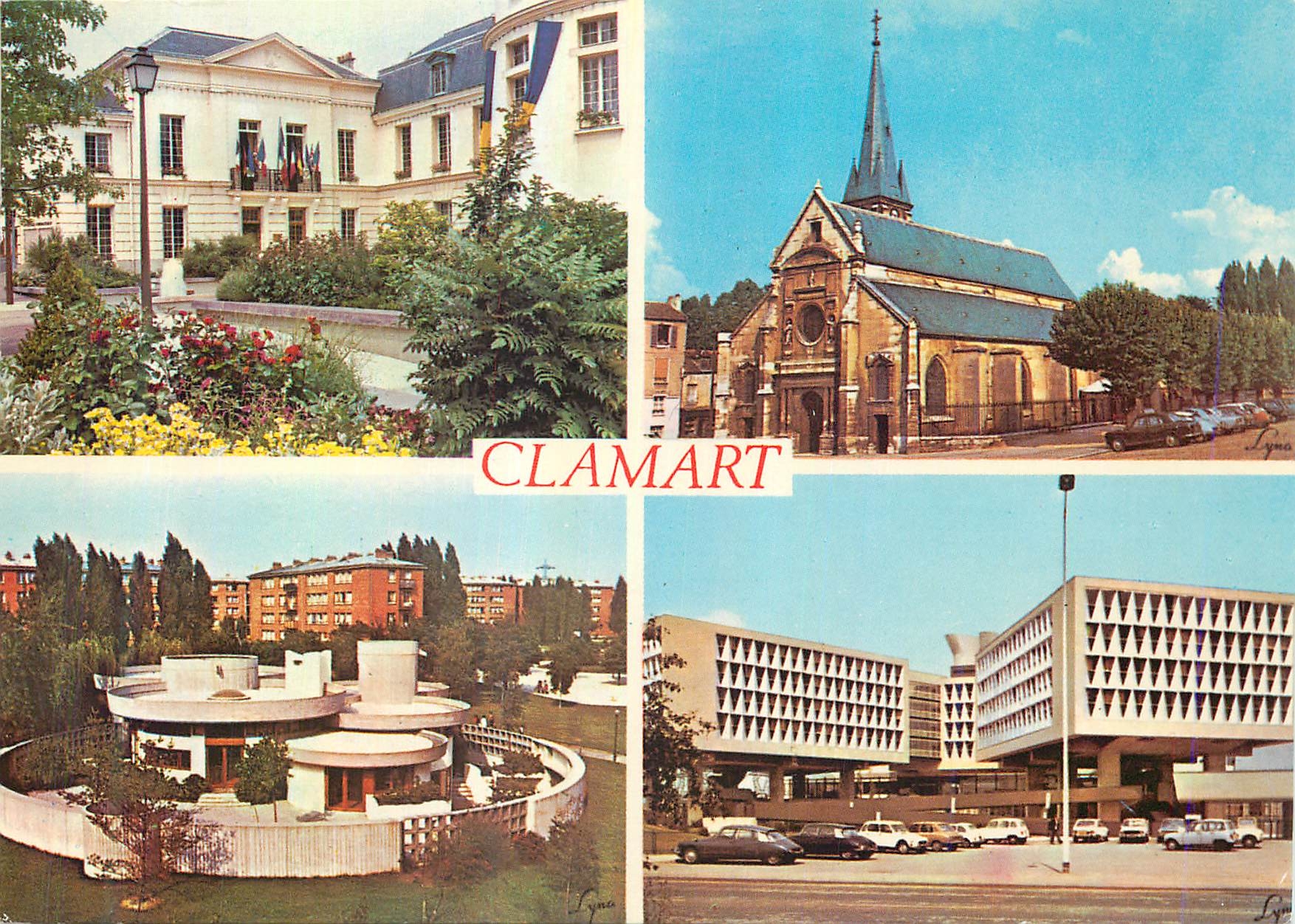 CPM Clamart Hauts de Seine La Mairie Eglise St Pierre St Paul La Bibliotheque L Hopital 
