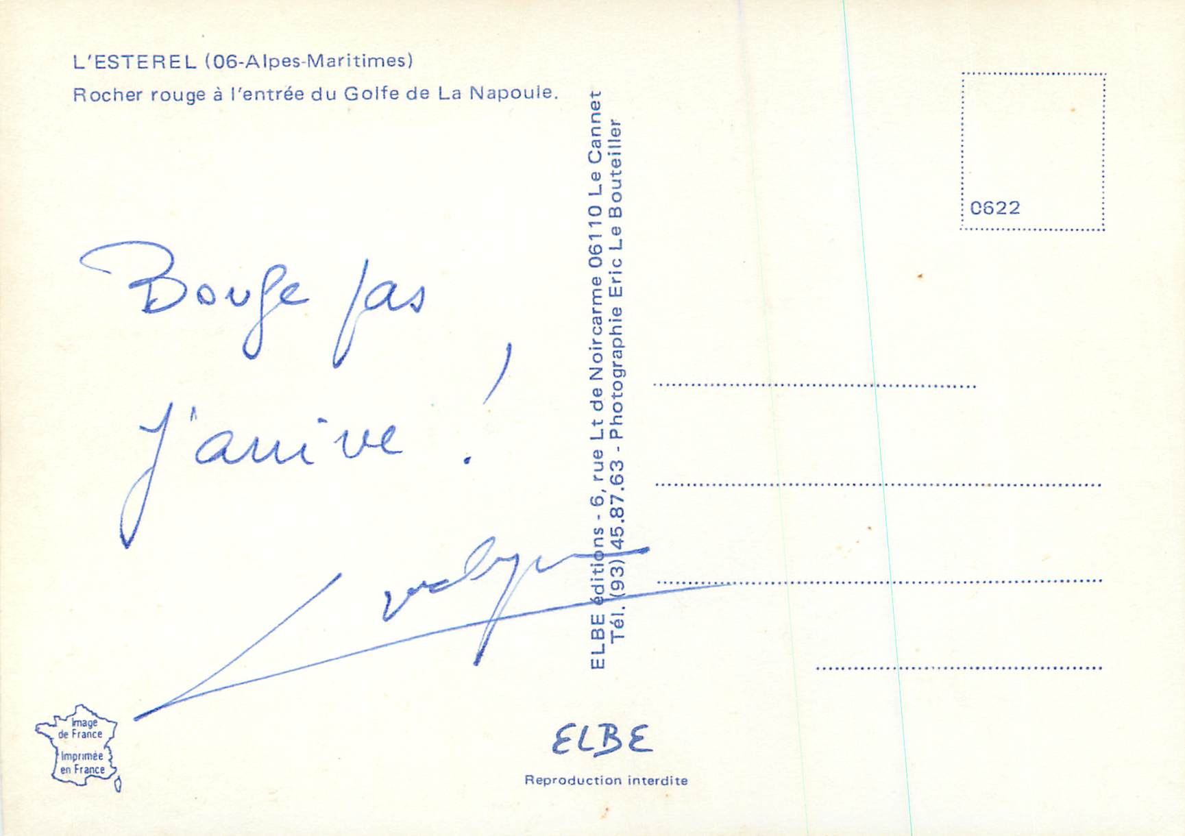 CPM L Esterel Alpes Maritimes Rocher rouge a l entree du Golfe de la Napoule  — Verso