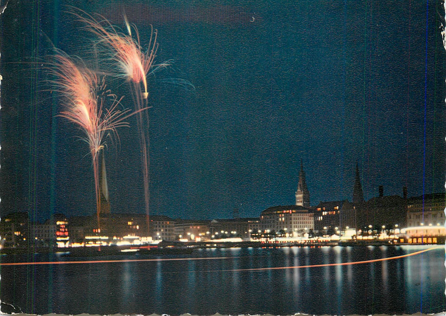 Hambourg — Feuerwerk auf der Binnenalster — CONWA Gtresovtreub G.m.b.H. Hamburg