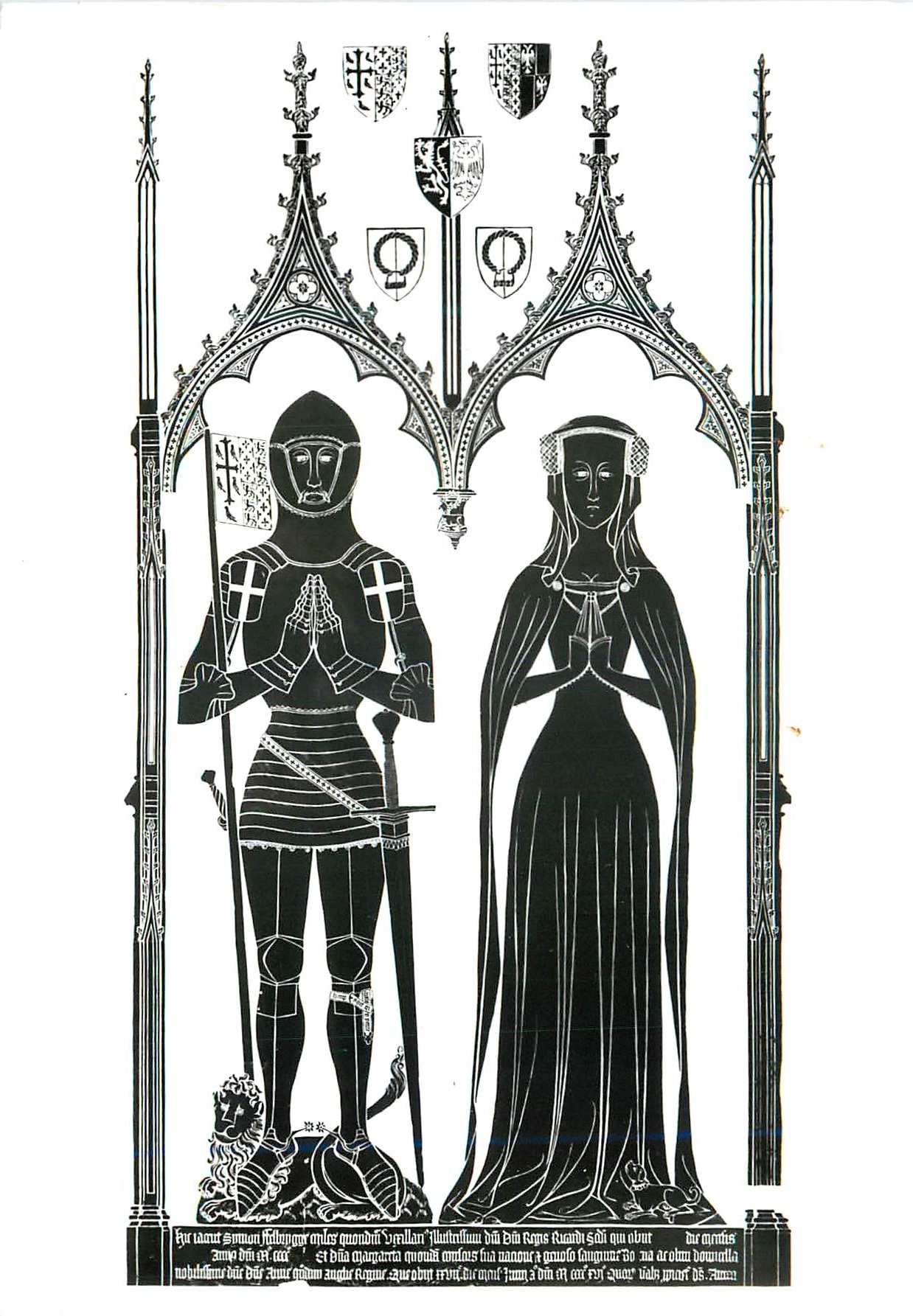 CPM Brass Rubbing Sir Simon Felbrygge and his wife Margaret Felbrigg Church Norfolk 
