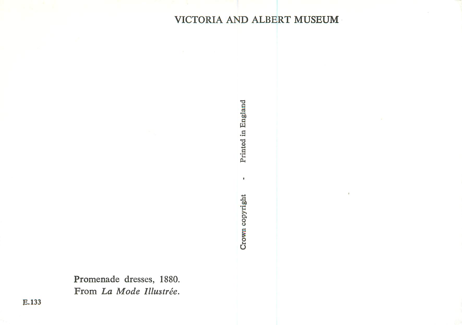 CPM Promenade dresses Victoria and Albert Museum  — Rückseite