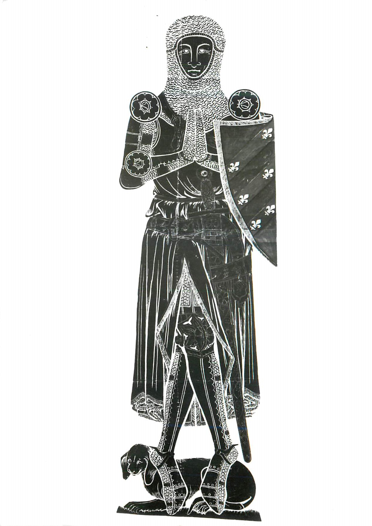 CPM Brass Rubbing Sir William Fitzralph Victoria and Albert Museum Pebmarsh Church Essex