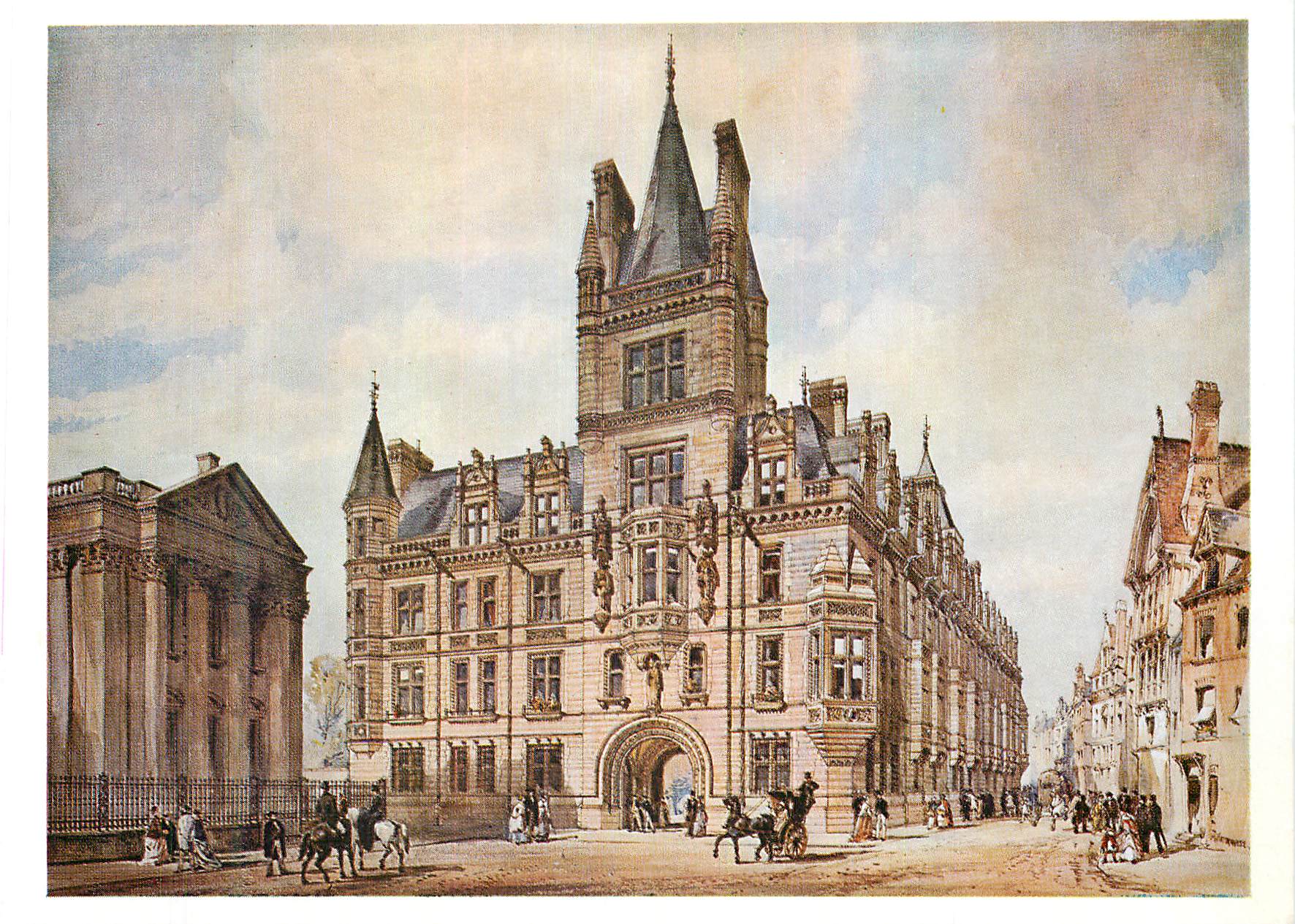 CPM Alfred Waterhouse Design showing the exterior of the New Court Victoria and Albert Museum 