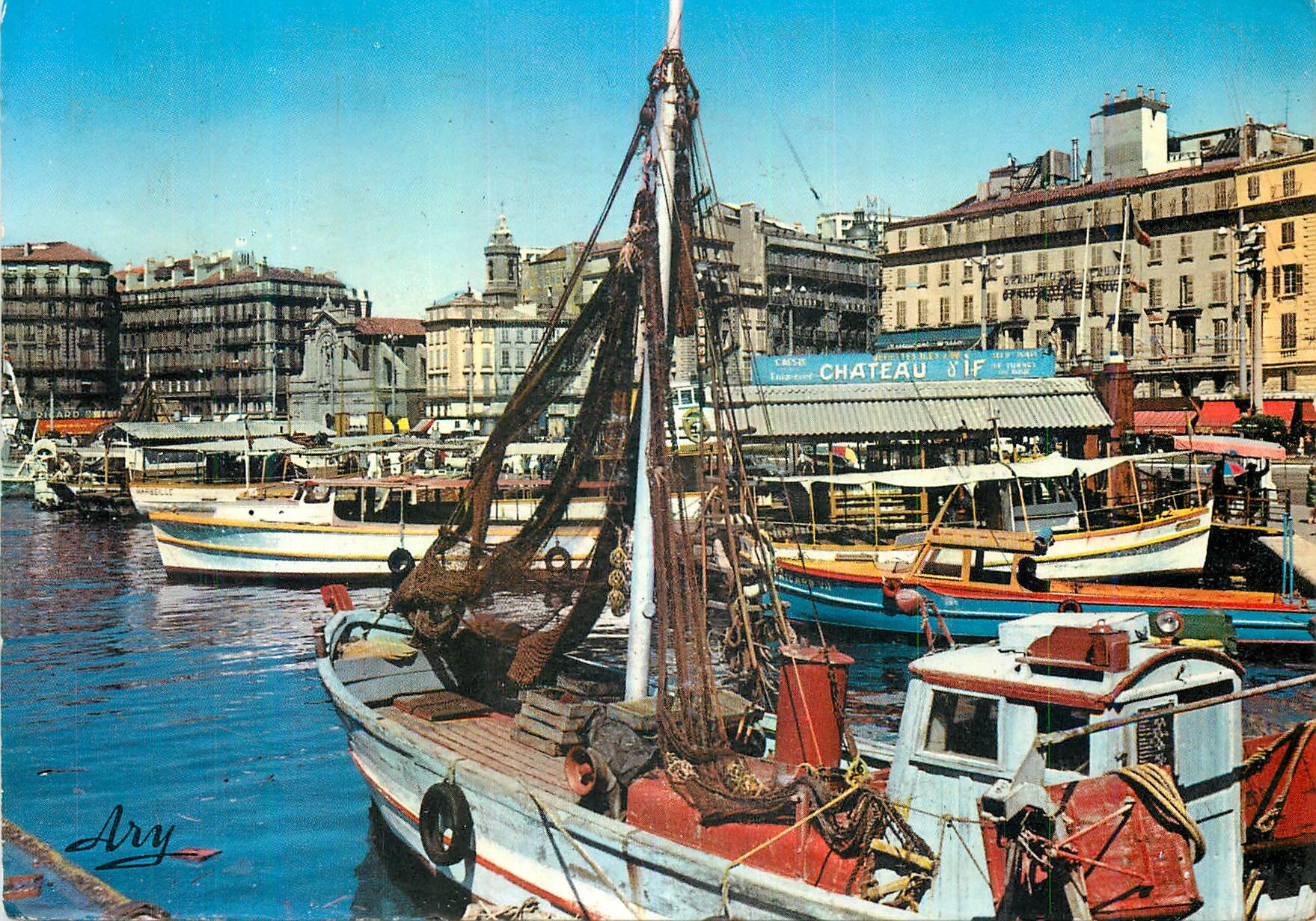 Hafen von Marseille — Boote und Kai — Edition Tardy
