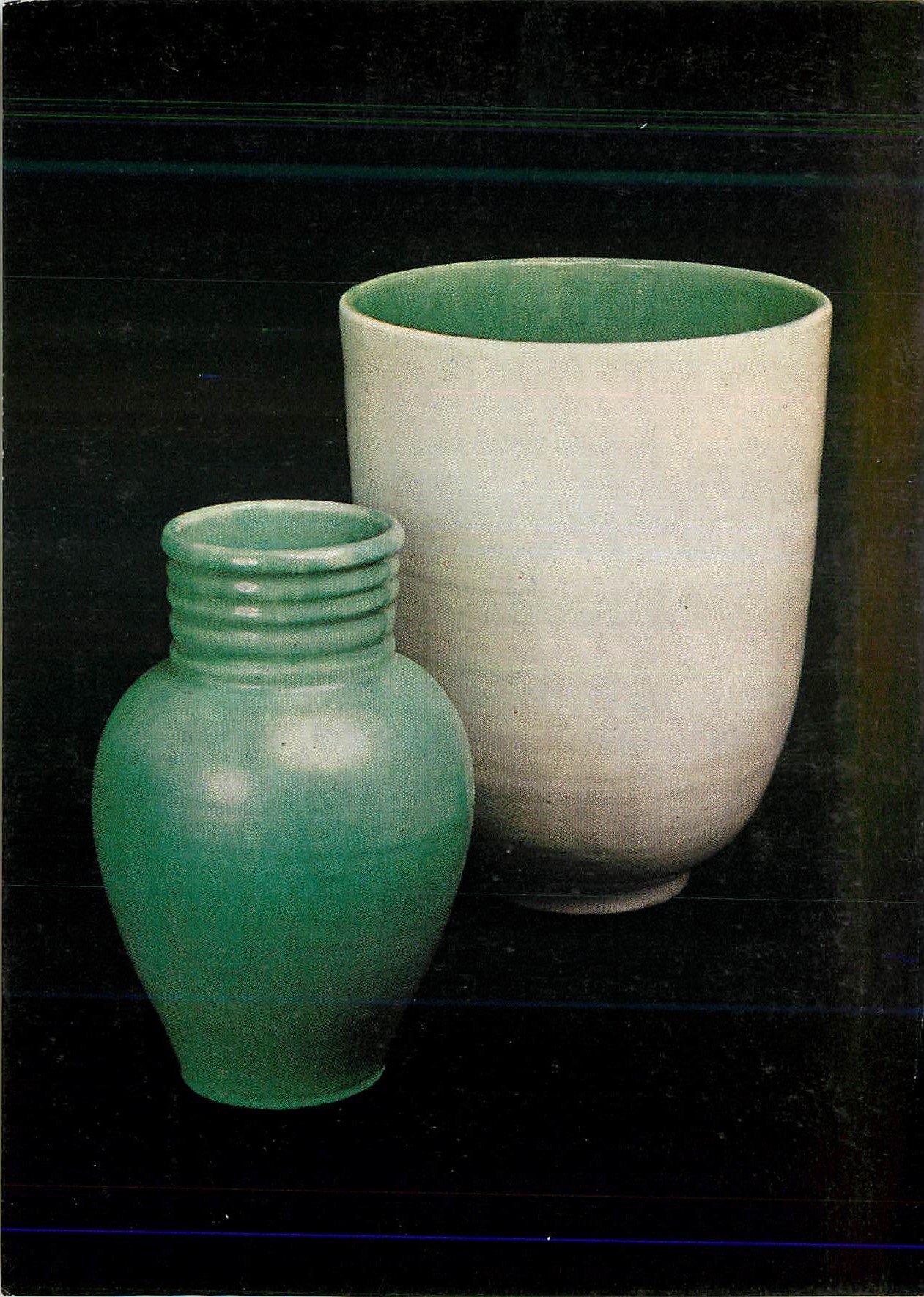 CPM Two vases earthenware made by CH Brannan LTD Victoria and Albert Museum Barnstaple Devon