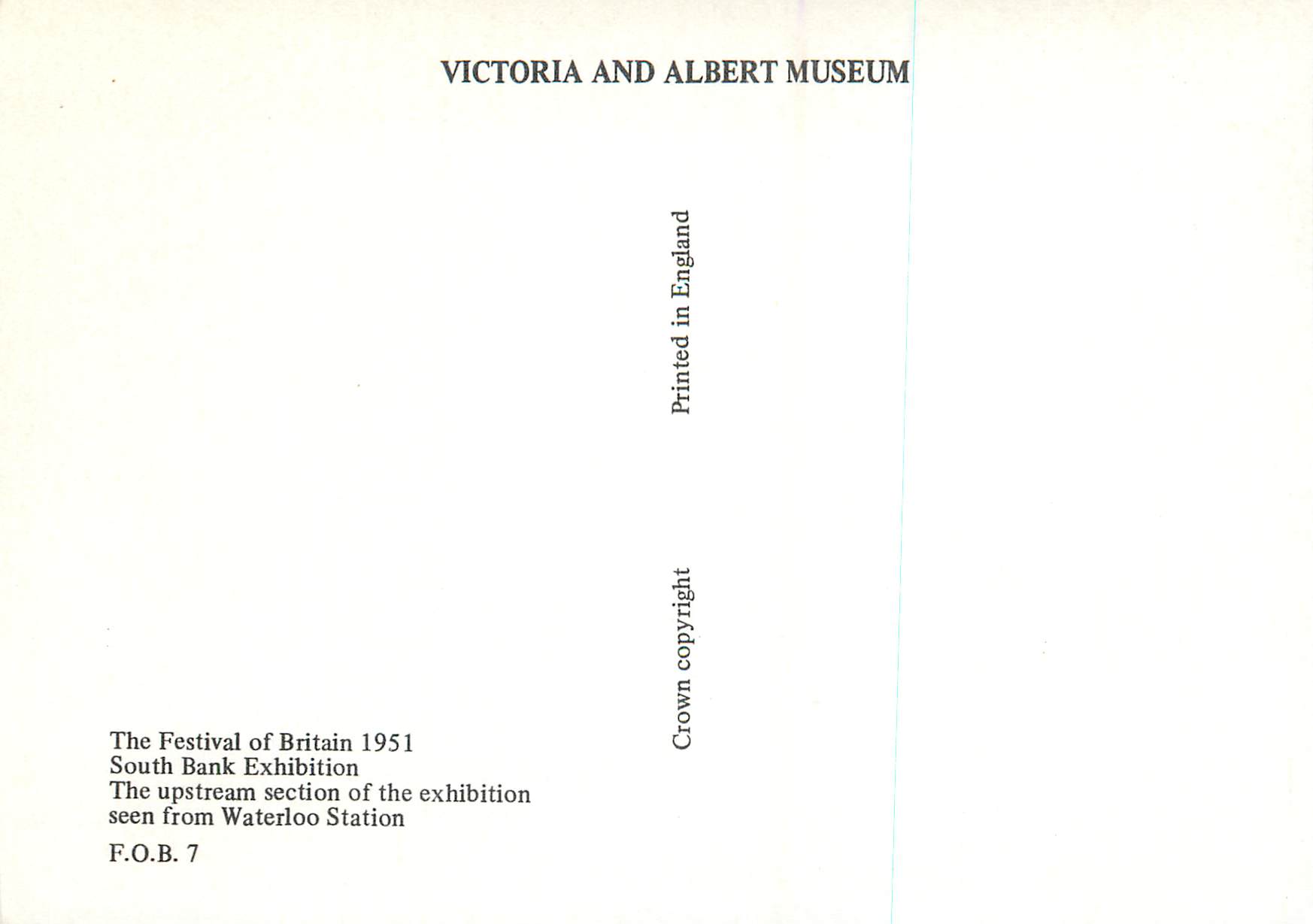 CPM The Festival of Britain South Bank Exhibition Victoria and Albert Museum Waterloo Station — Back