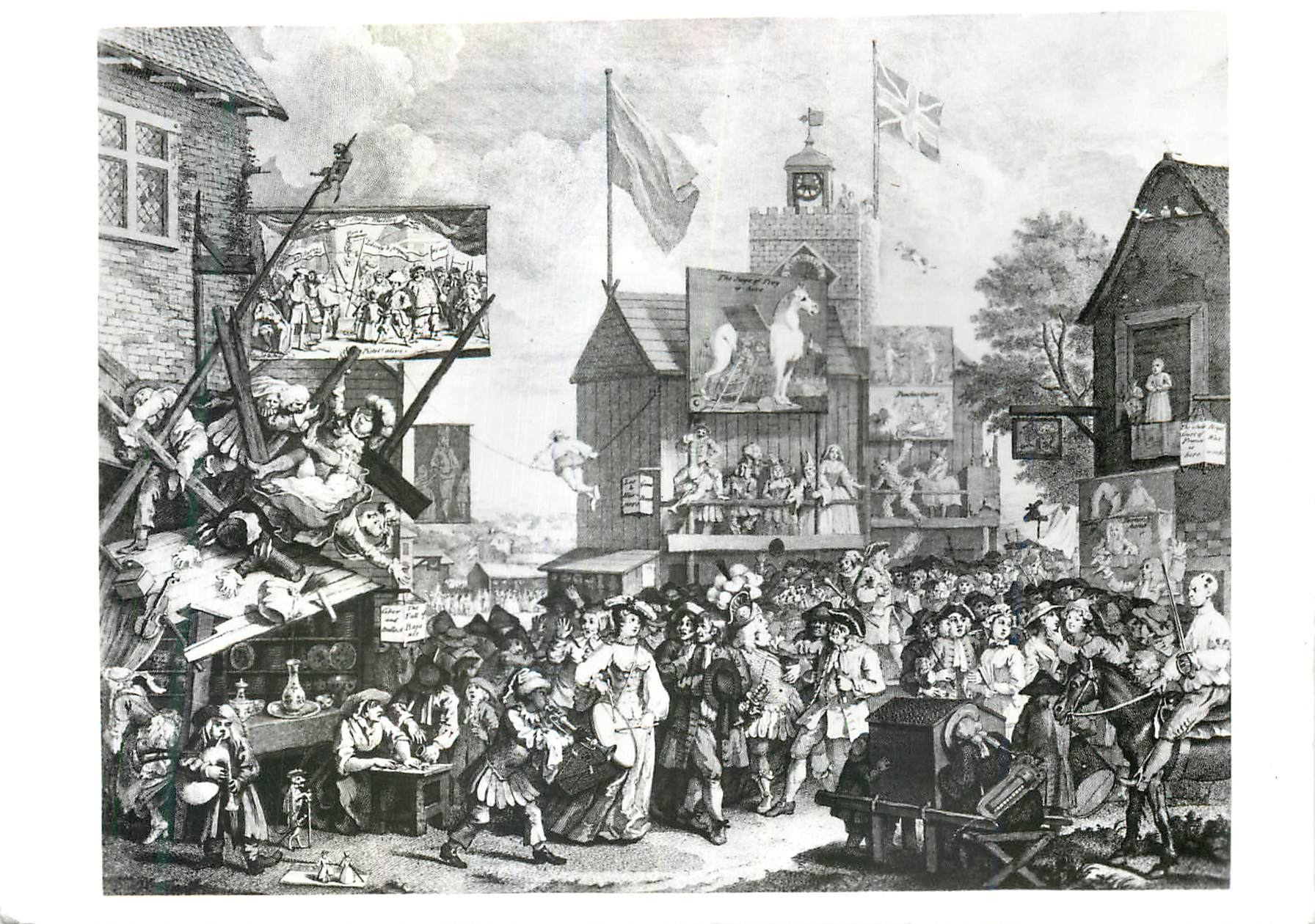 CPM William Hogarth Southwark Fair Etching and Engraving Victoria and Albert Museum 