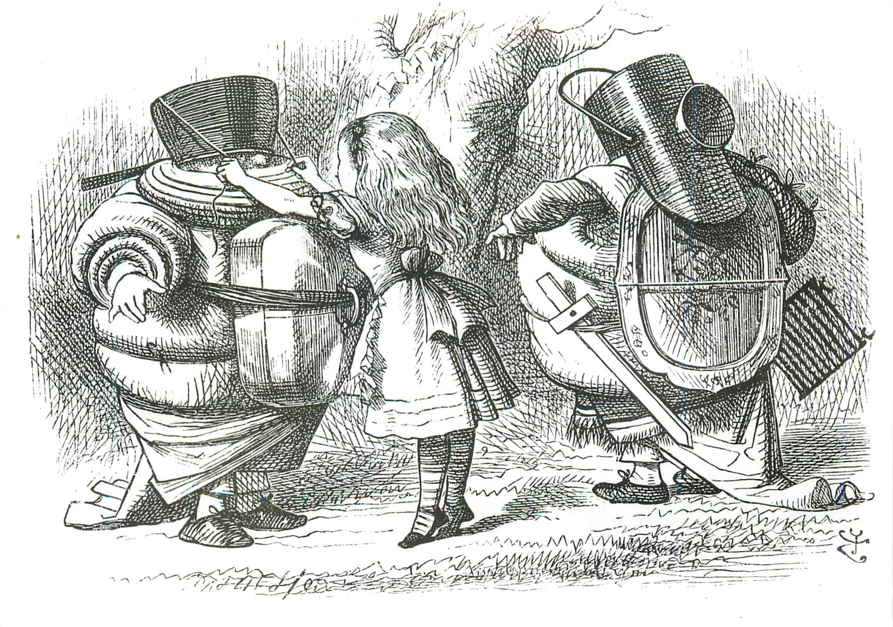 CPM Alice arming Tweedledum and Tweedledee Victoria and Albert Museum 