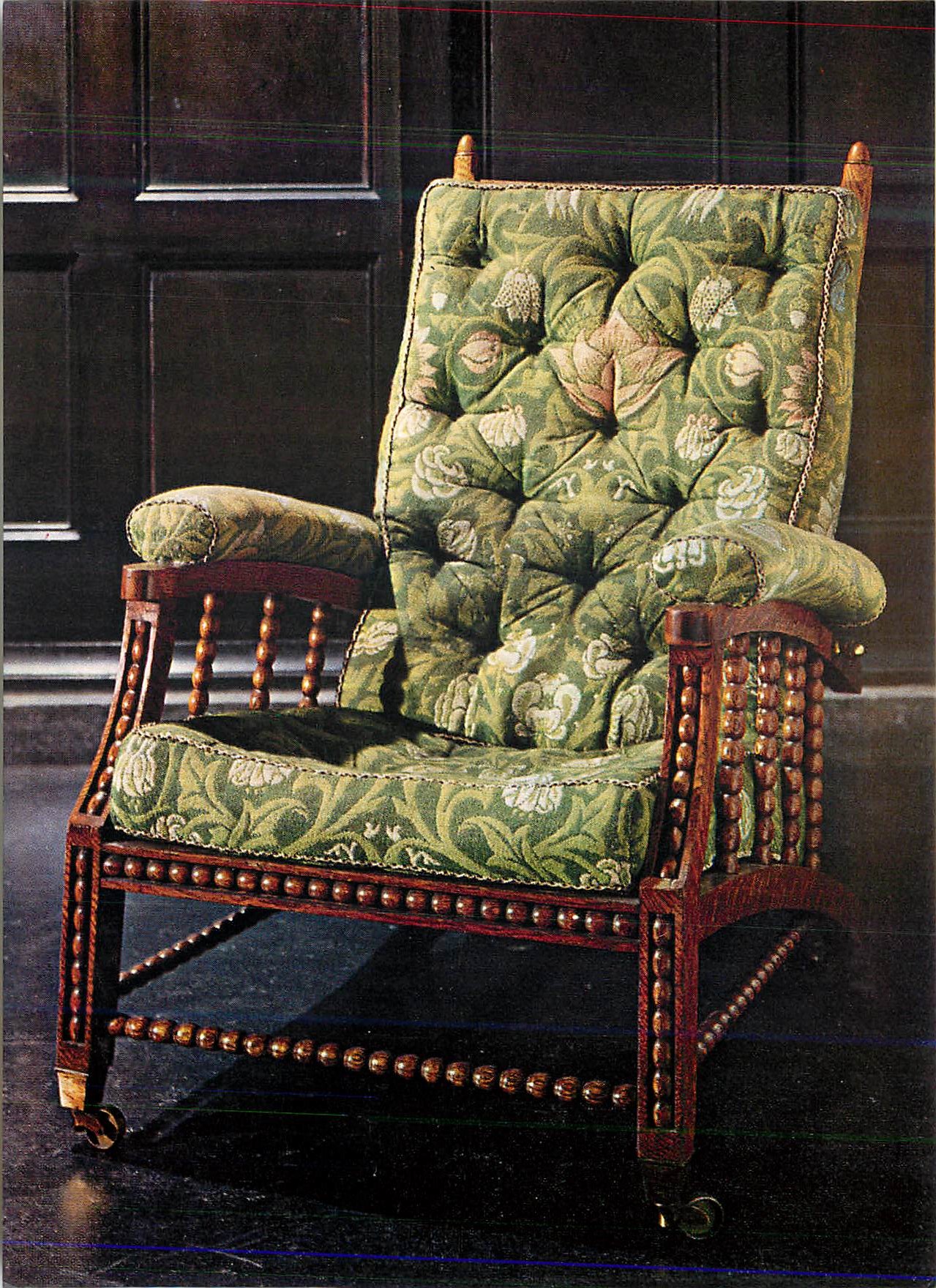 CPM Adjustable backed chair turned oak Victoria and Albert Museum Williams Morris Hairborne Birmingham