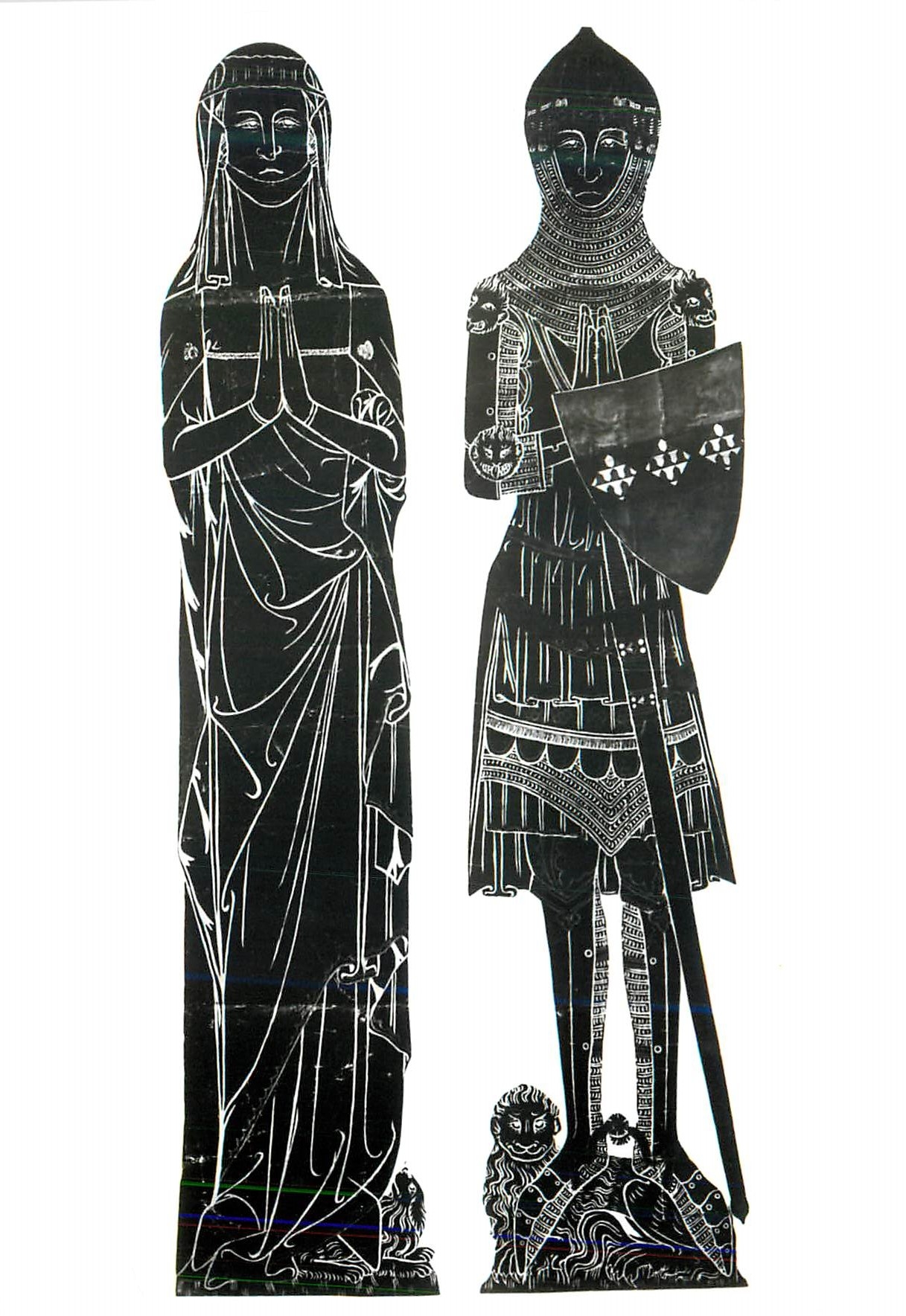 CPM Brass Rubbing Sir John de Creke and his wife Victoria and Albert Museum 
