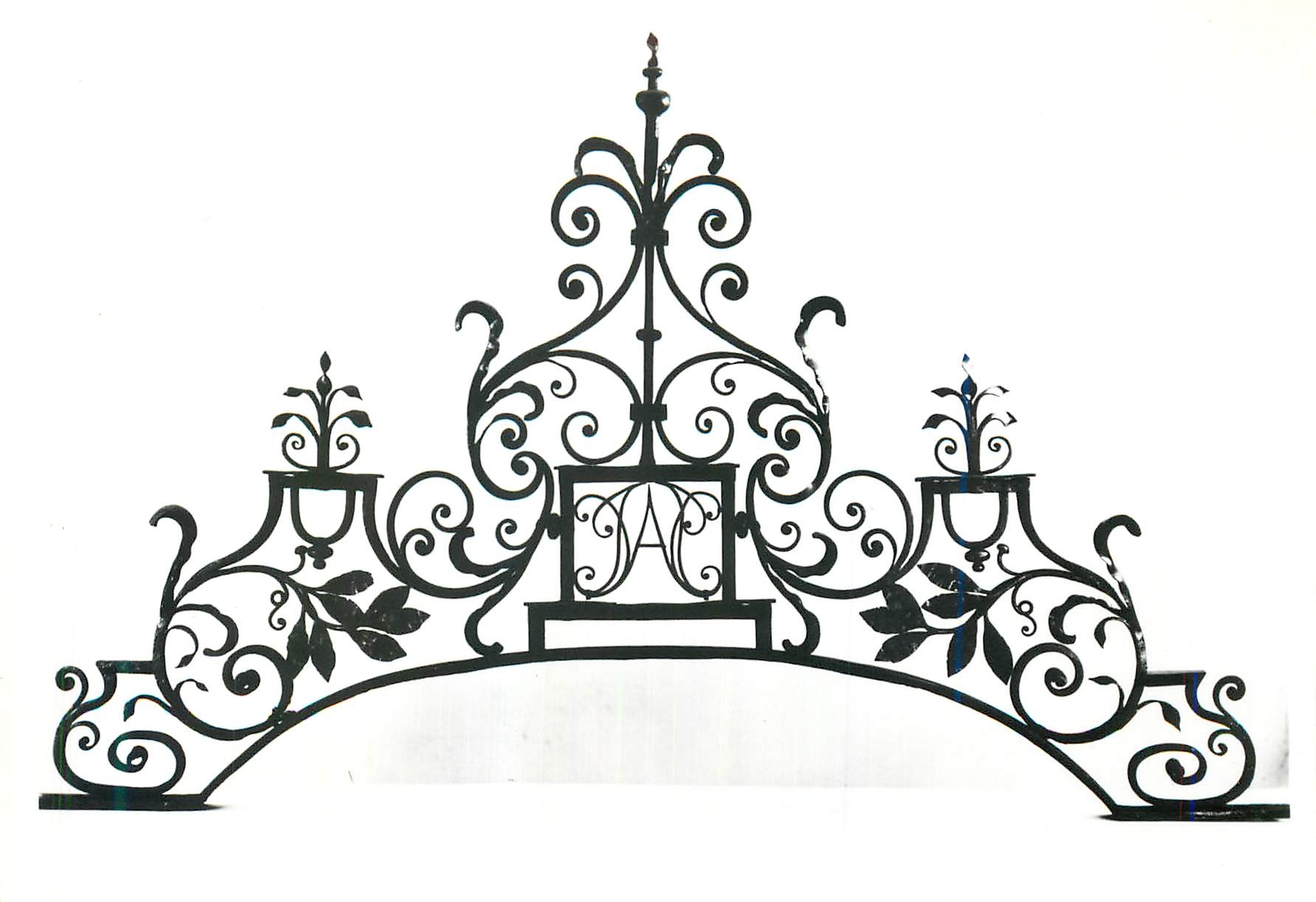 CPM Cresting of a gate Wrought Iron Victoria and Albert Museum East Dean Manor House Hampshire