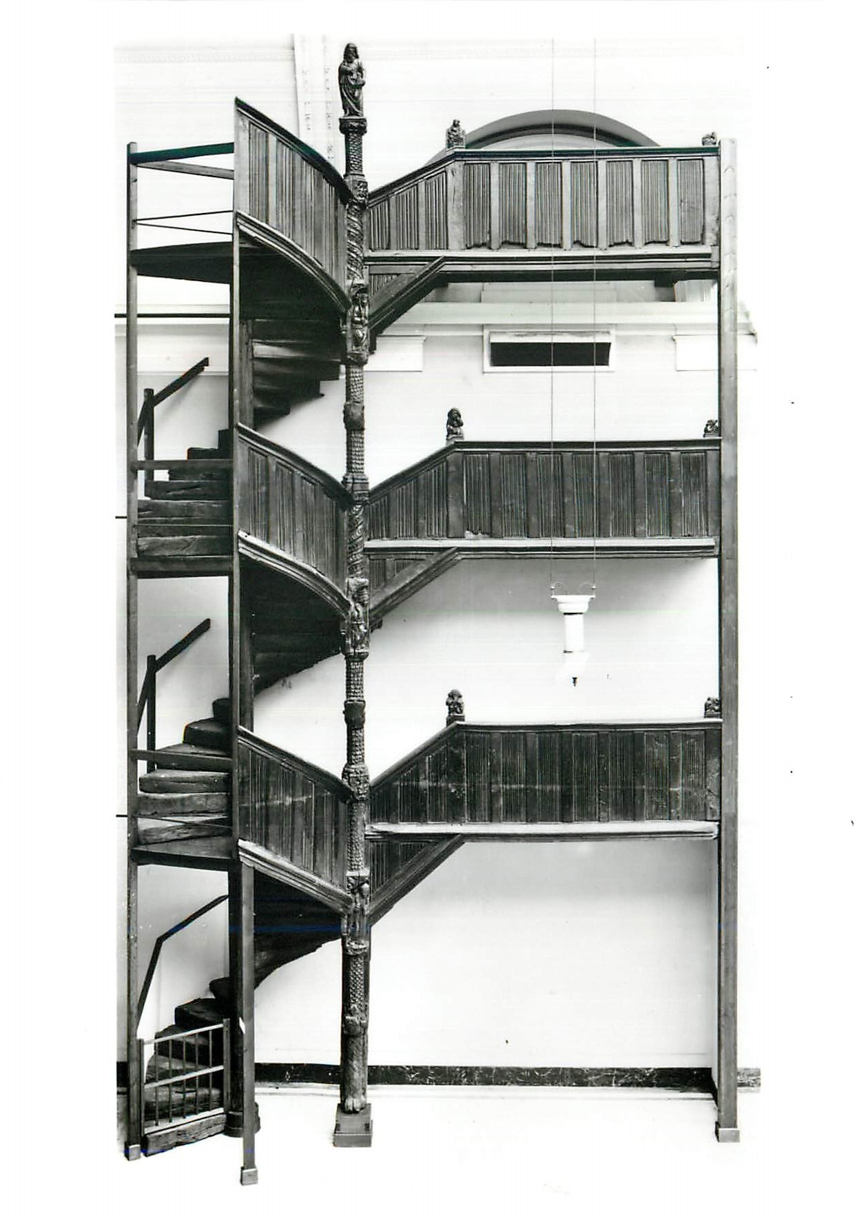CPM Staircase Carved Oak From a house at Morlaix Britanny Victoria and Albert Museum 