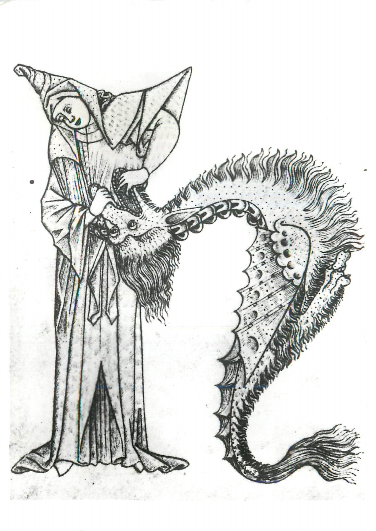 CPM Letter H from a manuscript writing book Victoria and Albert Museum 