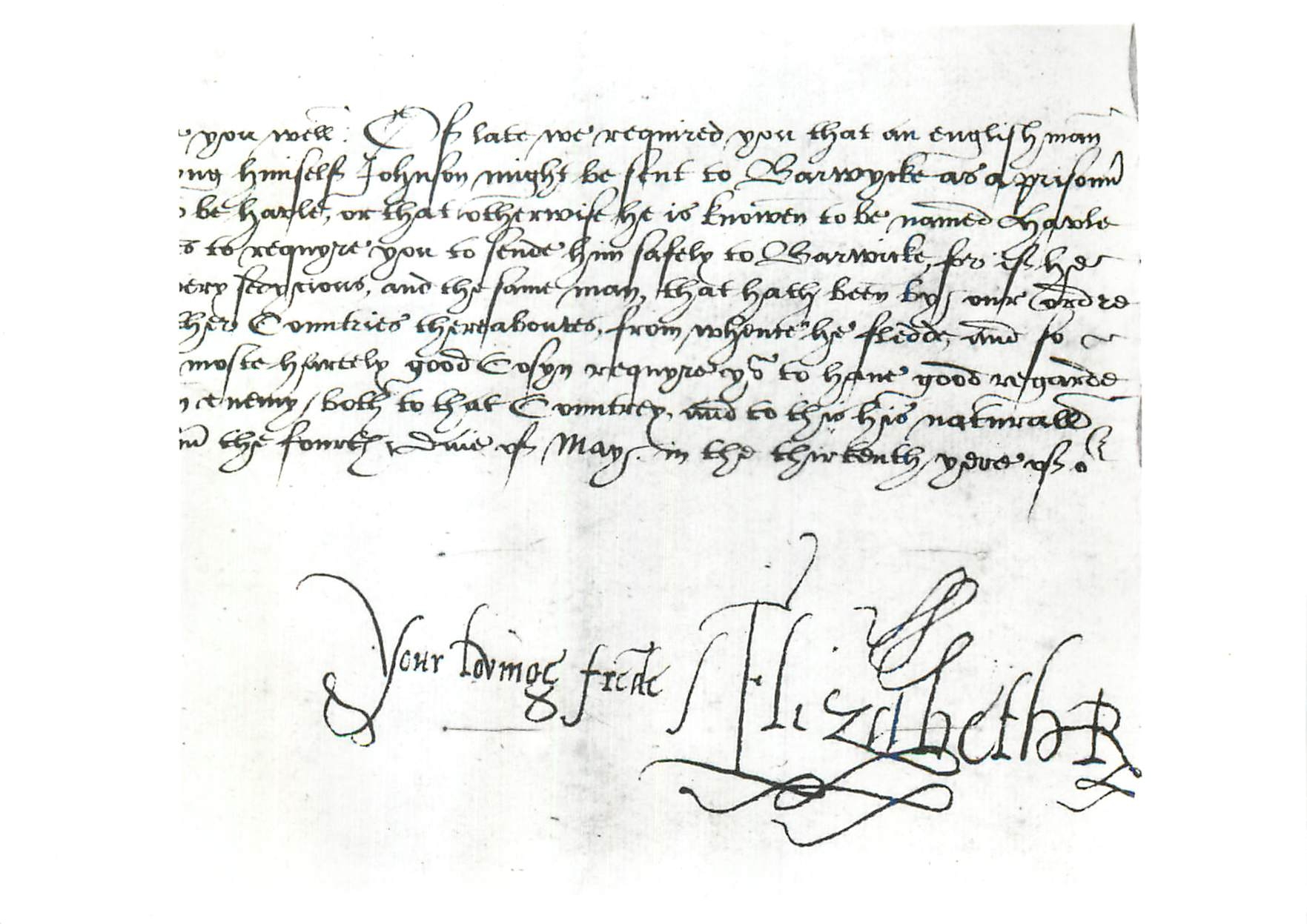 CPM Signature of Queen Elizabeth I Victoria and Albert Museum 