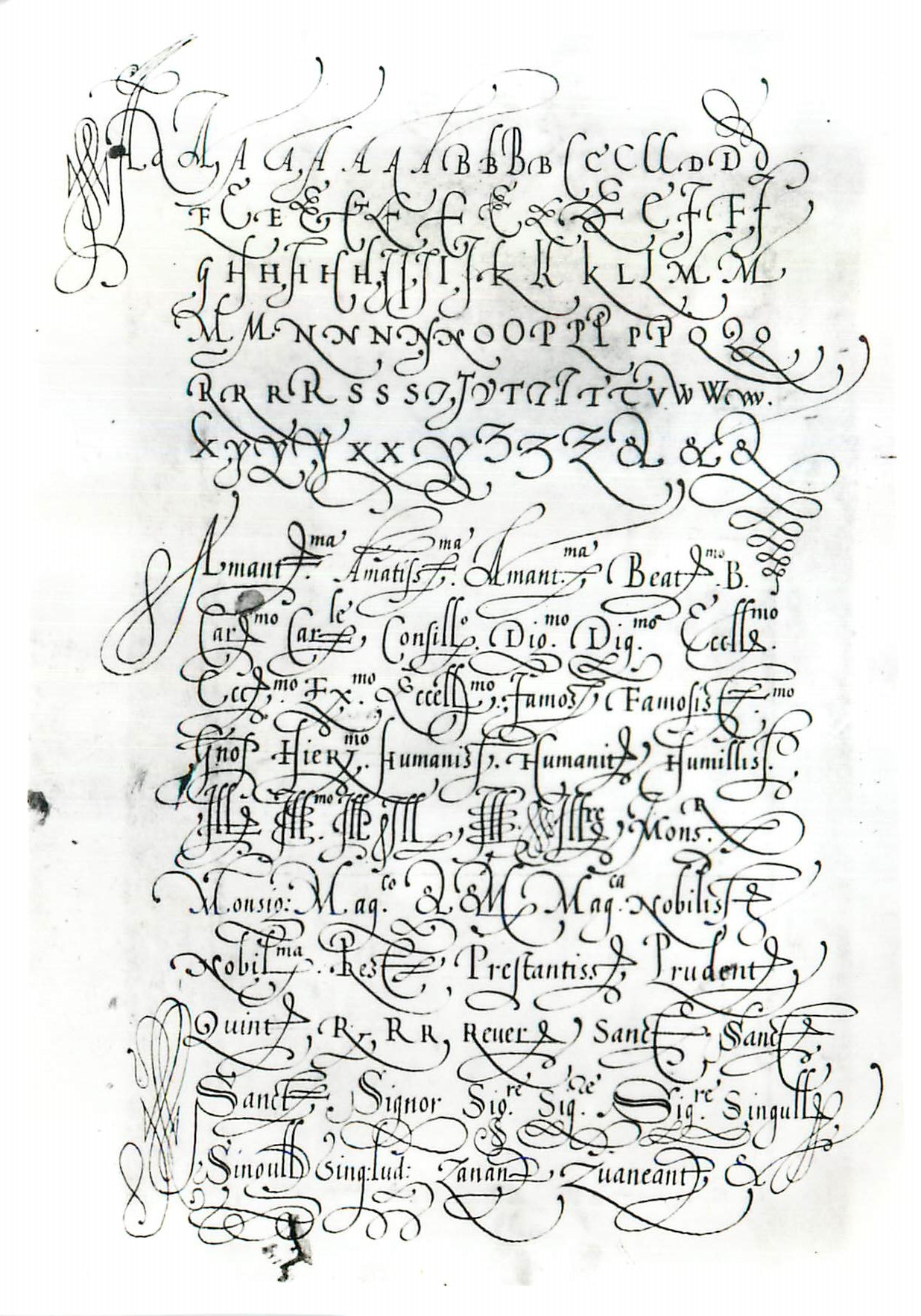 CPM Page from a manuscript written on vellum by Francesco Moro Victoria and Albert Museum 