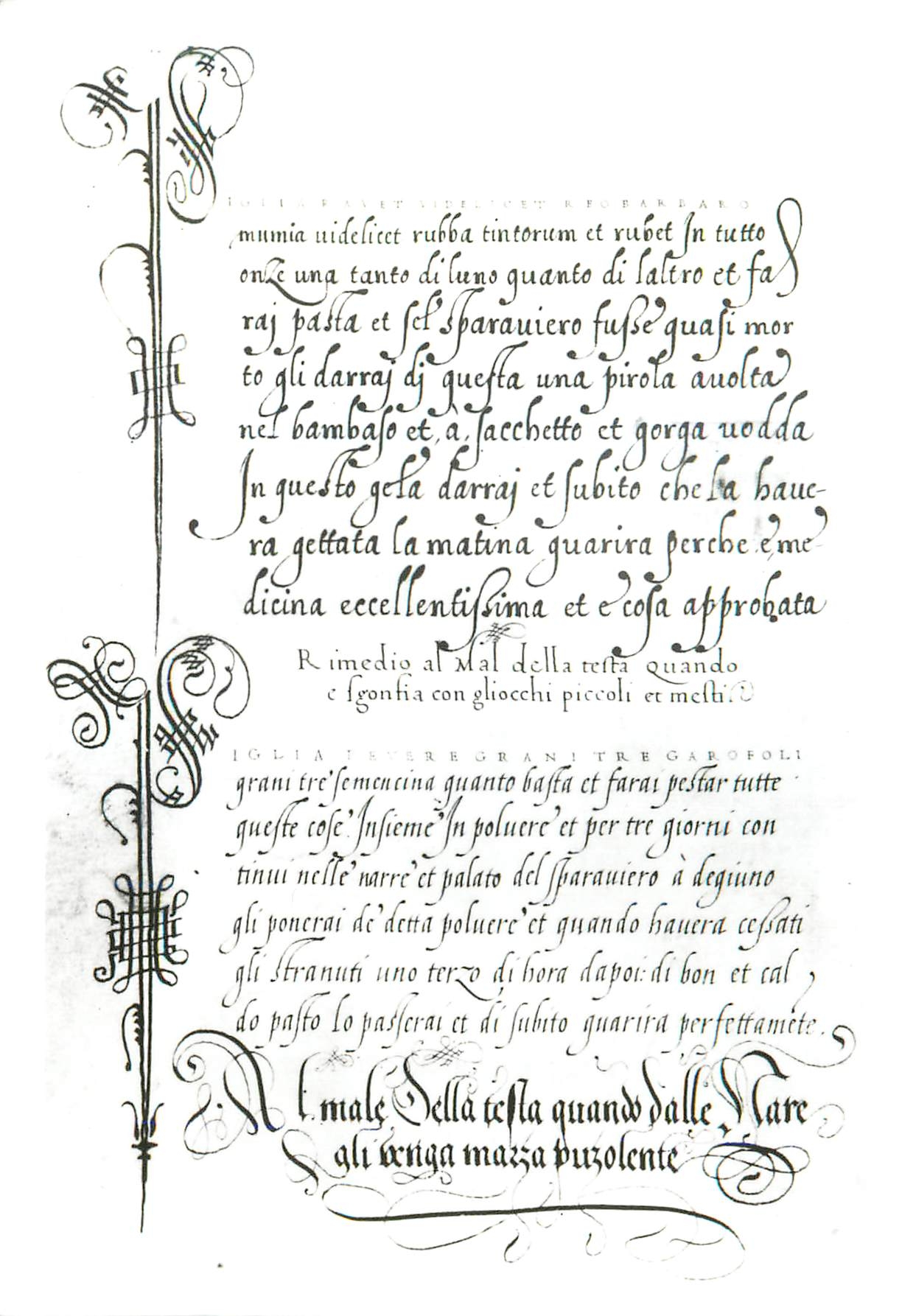 CPM Page from a manuscript written on vellum byy Francesco Moro Victoria and Albert Museum 
