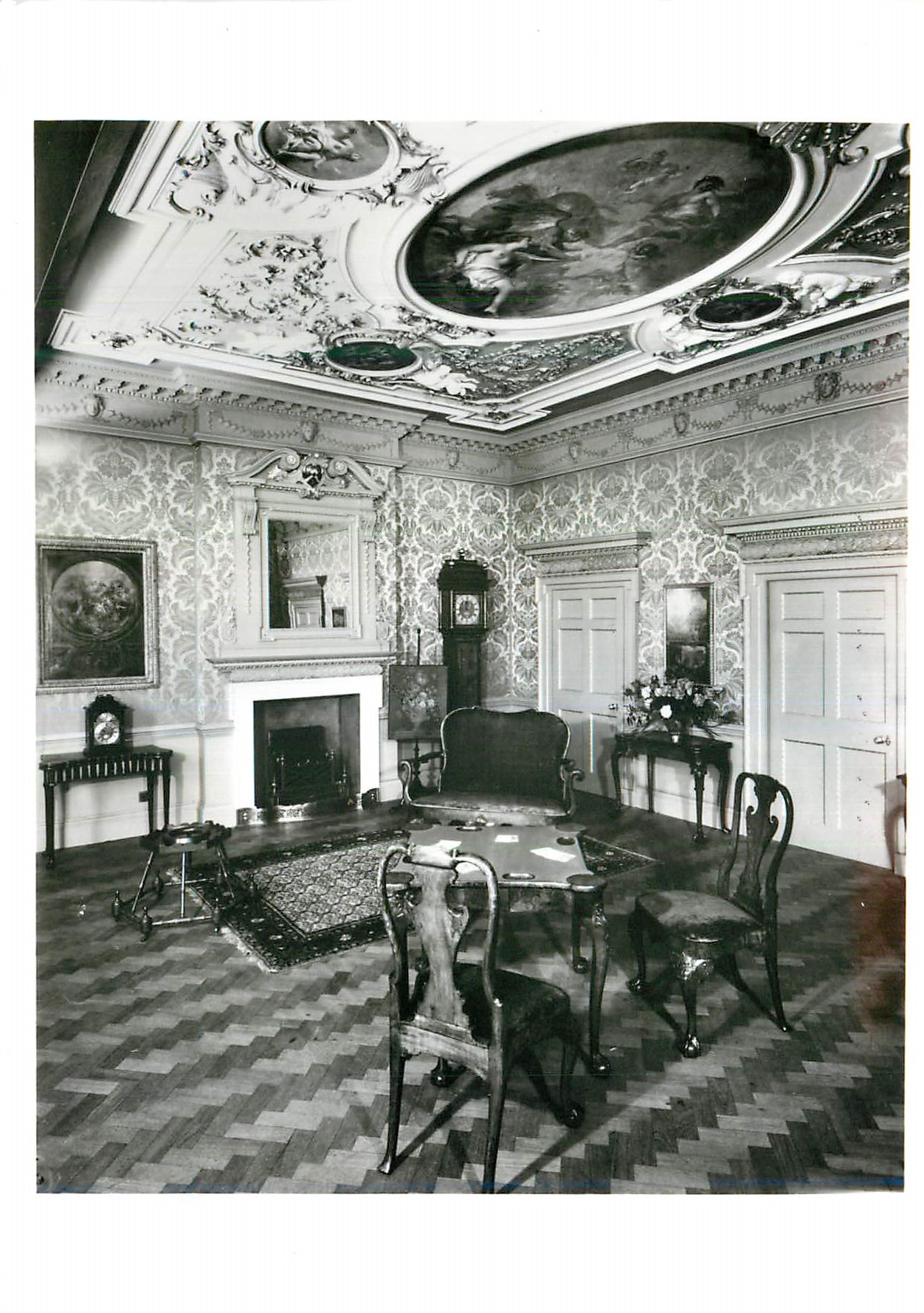 CPM Drawing room with fireplace and ceiling Victoria and Albert Museum 