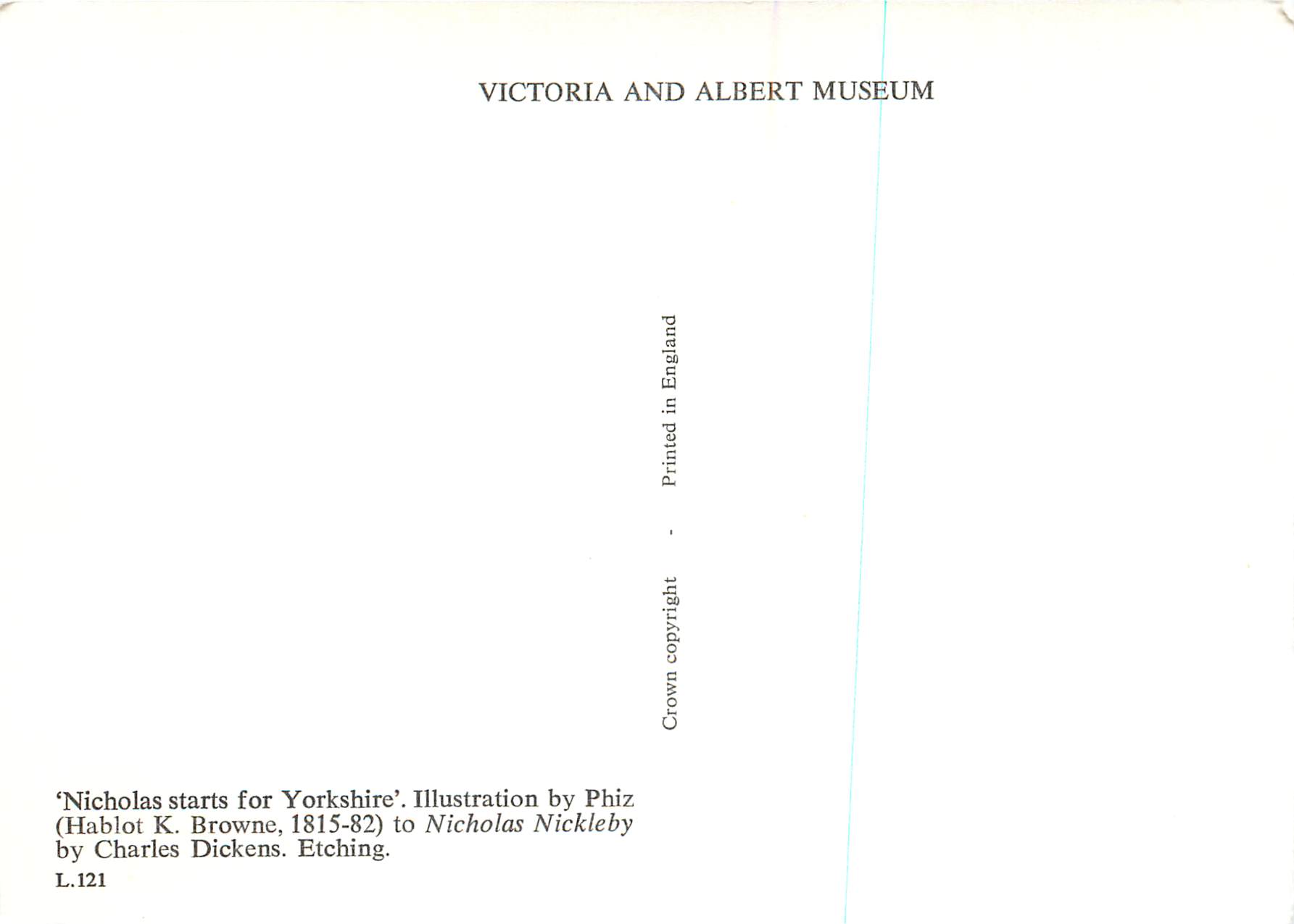 CPM Nicholas starts for Yorkshire Victoria and Albert Museum  — Rückseite