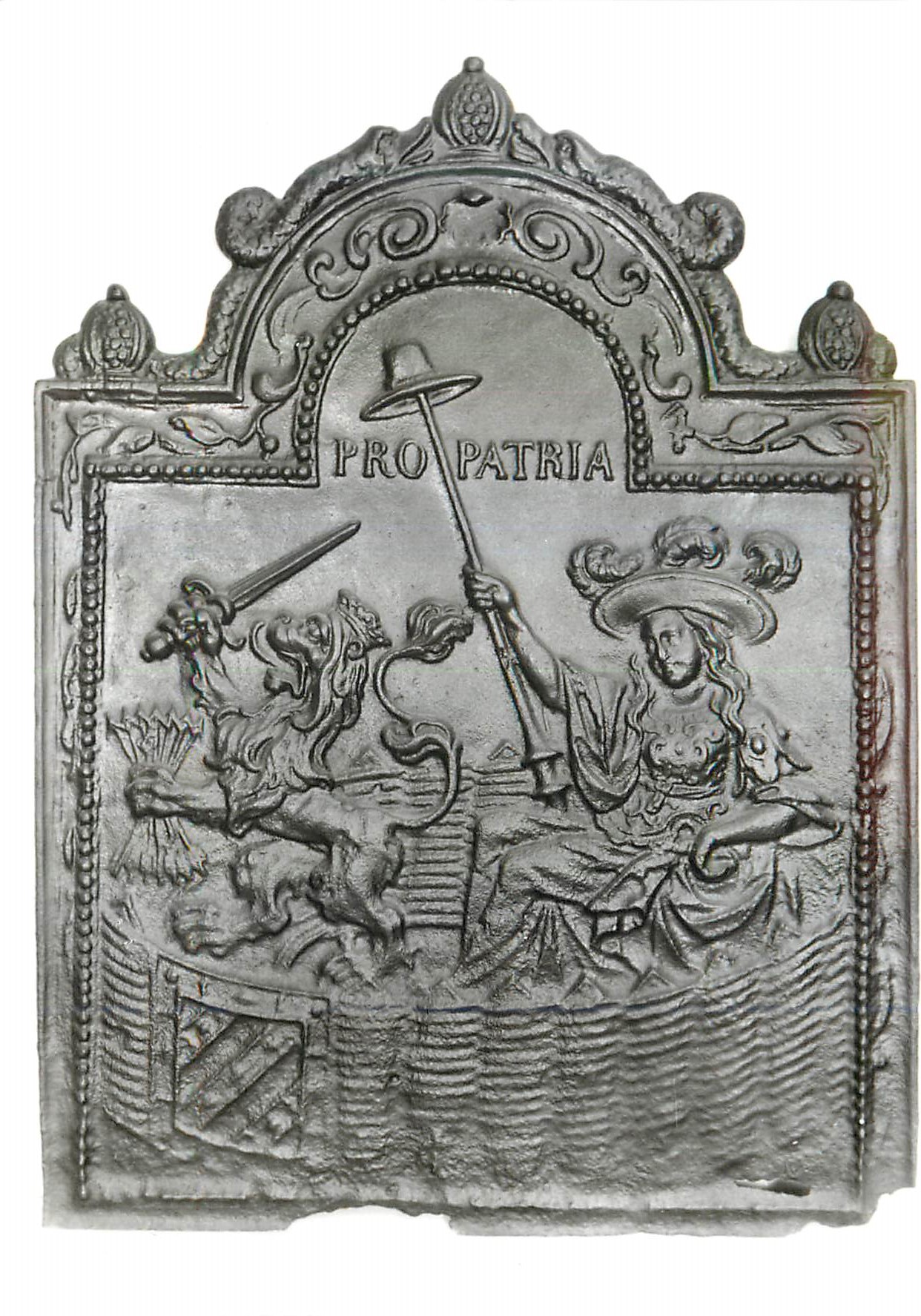 CPM Fire Back Showing the figure of Hollandia and the lion of the United Provinces Victoria and Albert Museum 