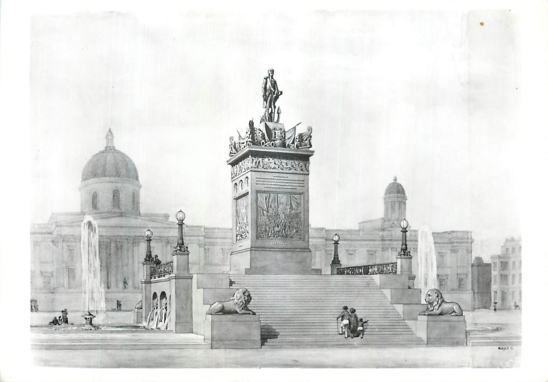 CPM Leonard William Collmann Design for the memorial of Lord Nelson in Trafalgar Square Victoria and Albert Museum 