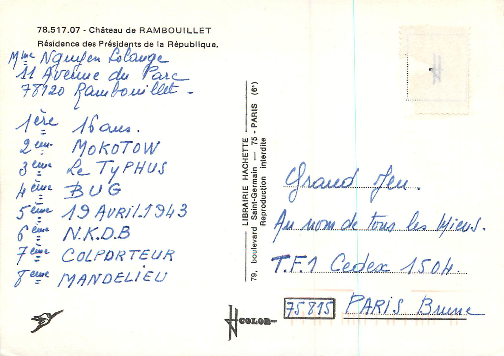 Château de Rambouillet — Résidence des Présidents de la République — Librairie Hachette — Reverso