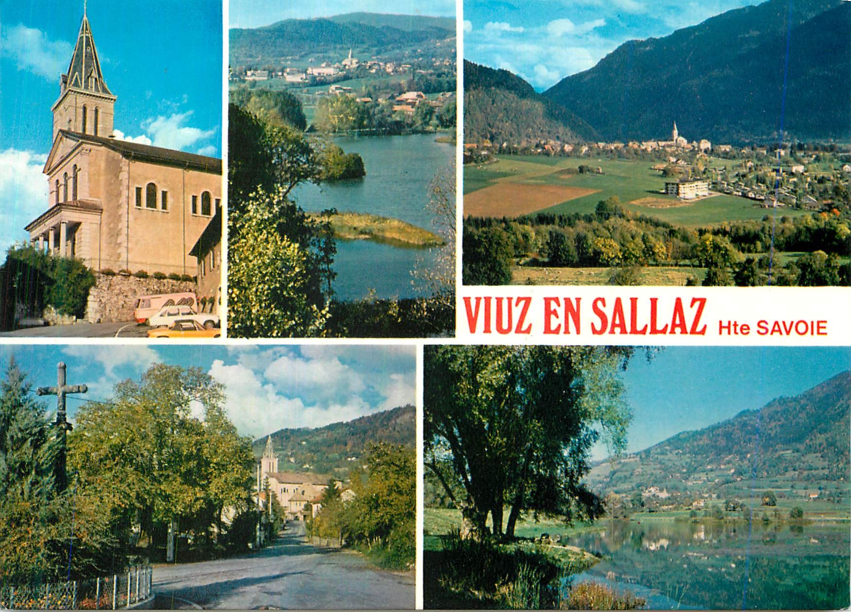 Viuz-en-Sallaz — Hte-Savoie — allgemeine Ansicht und Kirche