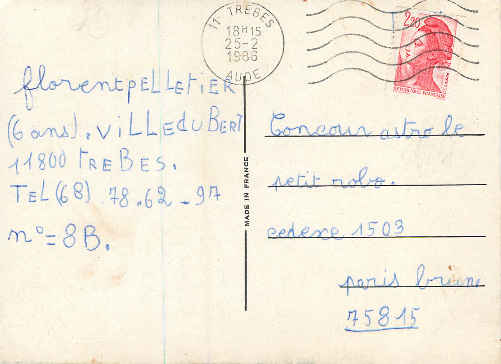 CPM Moulin a eau — Rückseite