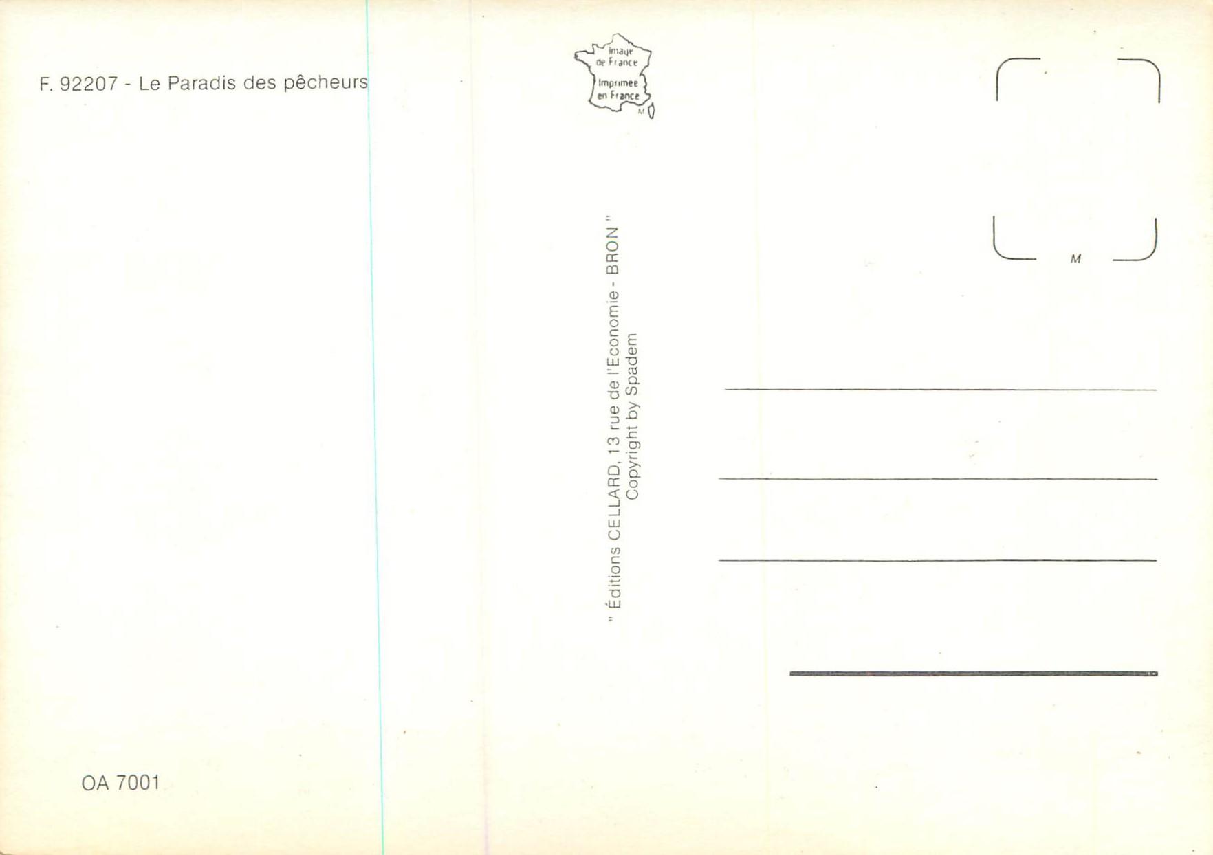 CPM Le paradis des pecheurs  — Verso